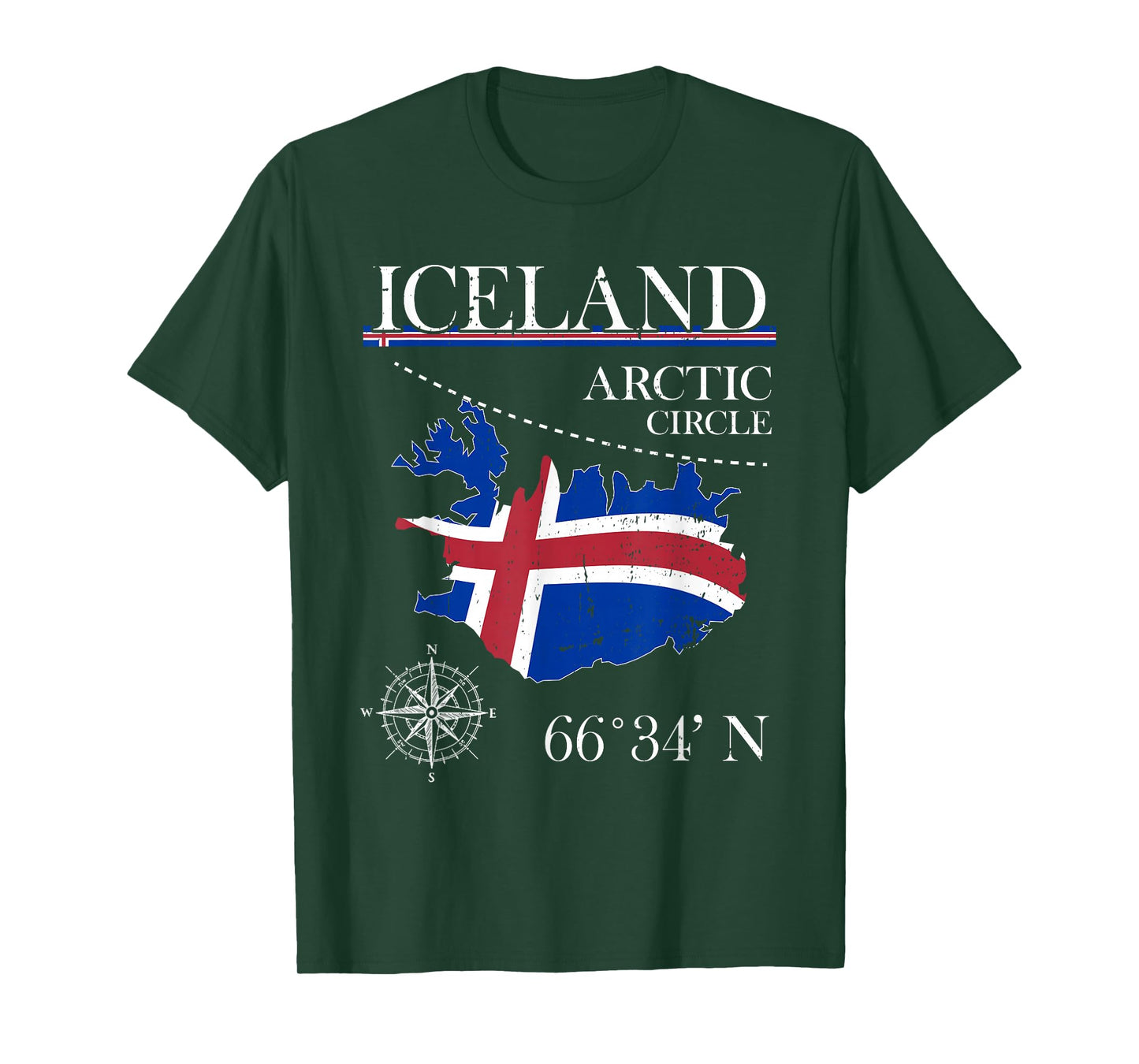 Iceland - Polar Circle - Polar Island Icelandic Flag T-Shirt