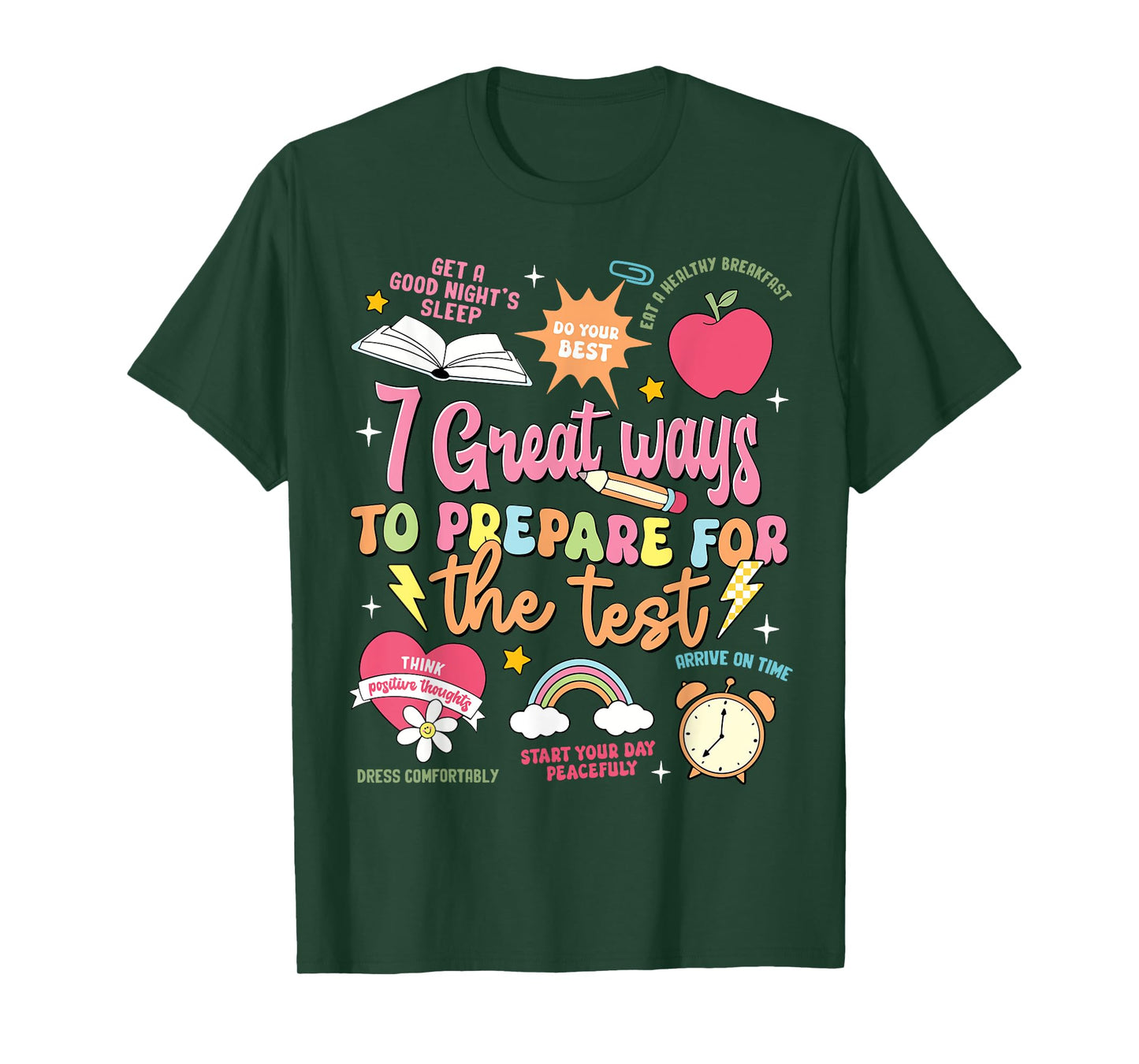 Funny Teacher Test Day Motivational Teacher Starr Testing Men Women Girls Kids T-Shirt