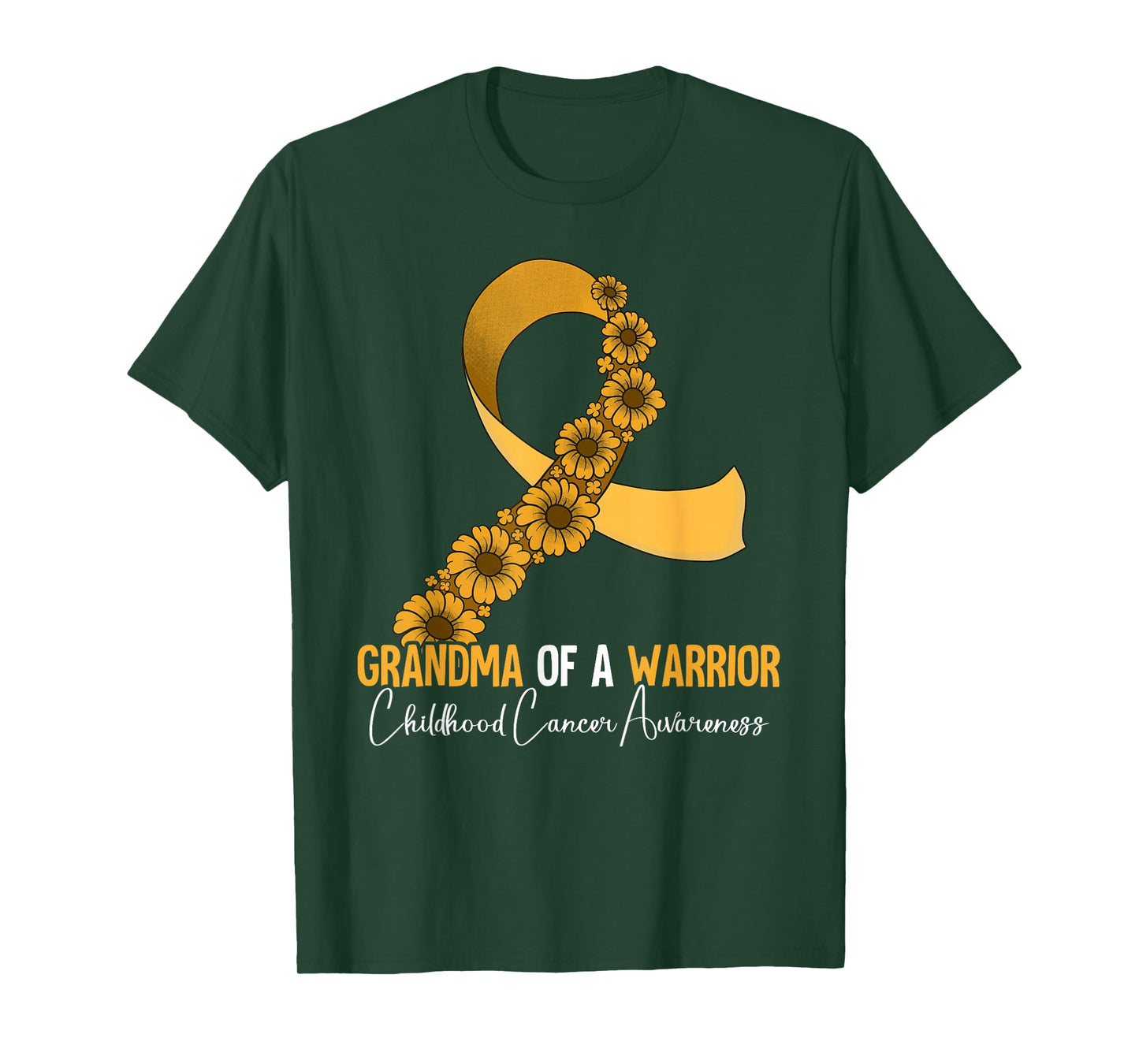 Grandma Of A Warrior Childhood Cancer Awareness T-Shirt