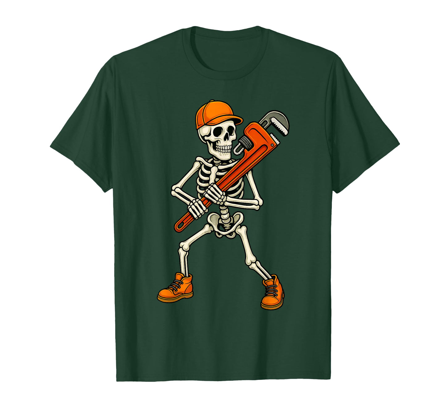 Skeleton Plumber Halloween Pipe Fitter T-Shirt