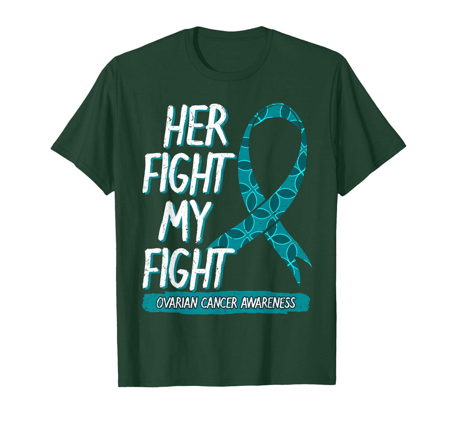 Ovarian Cancer Awareness Carcinoma Teal Ribbon Gynecology T-Shirt