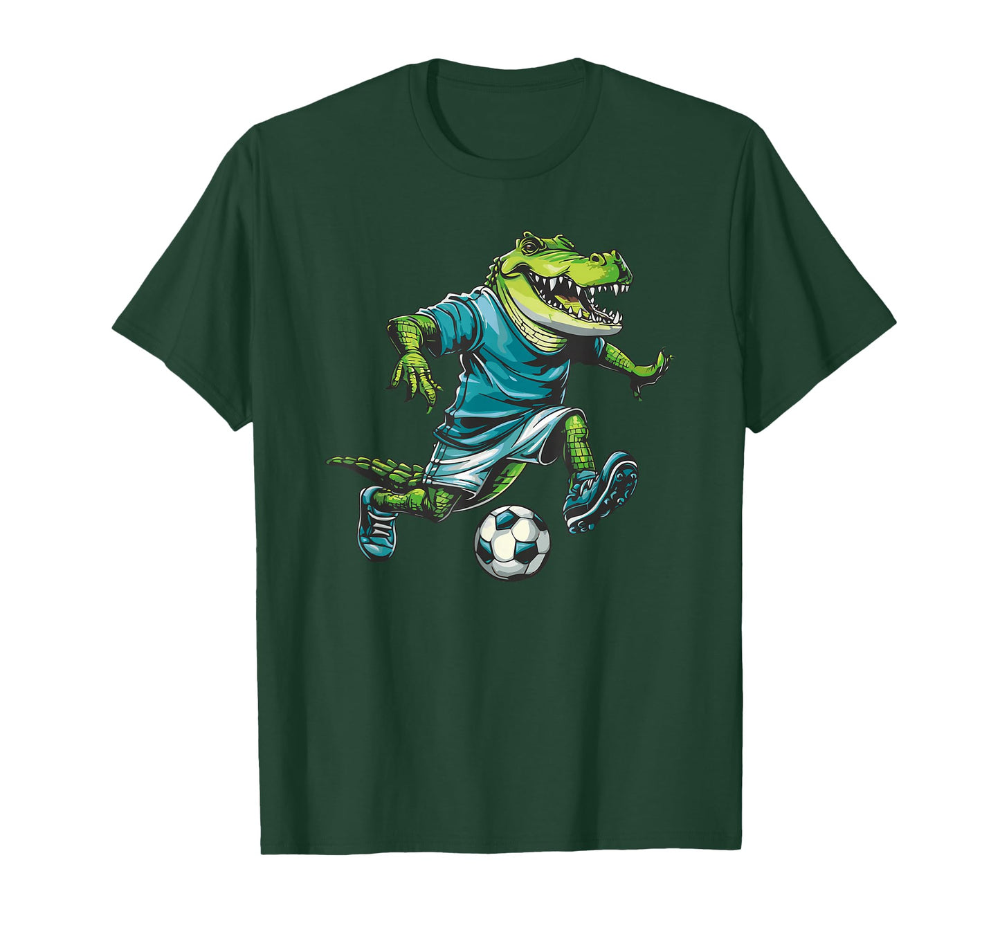Cute Alligator Soccer Player Crocodile T-Shirt