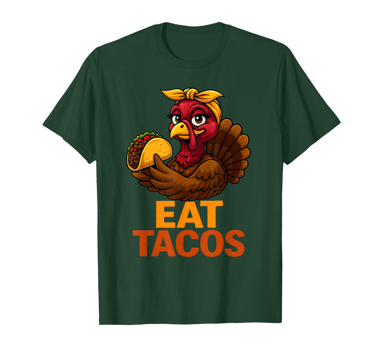 Funny Turkey Eat Tacos Mexico Family Thanksgiving T-Shirt