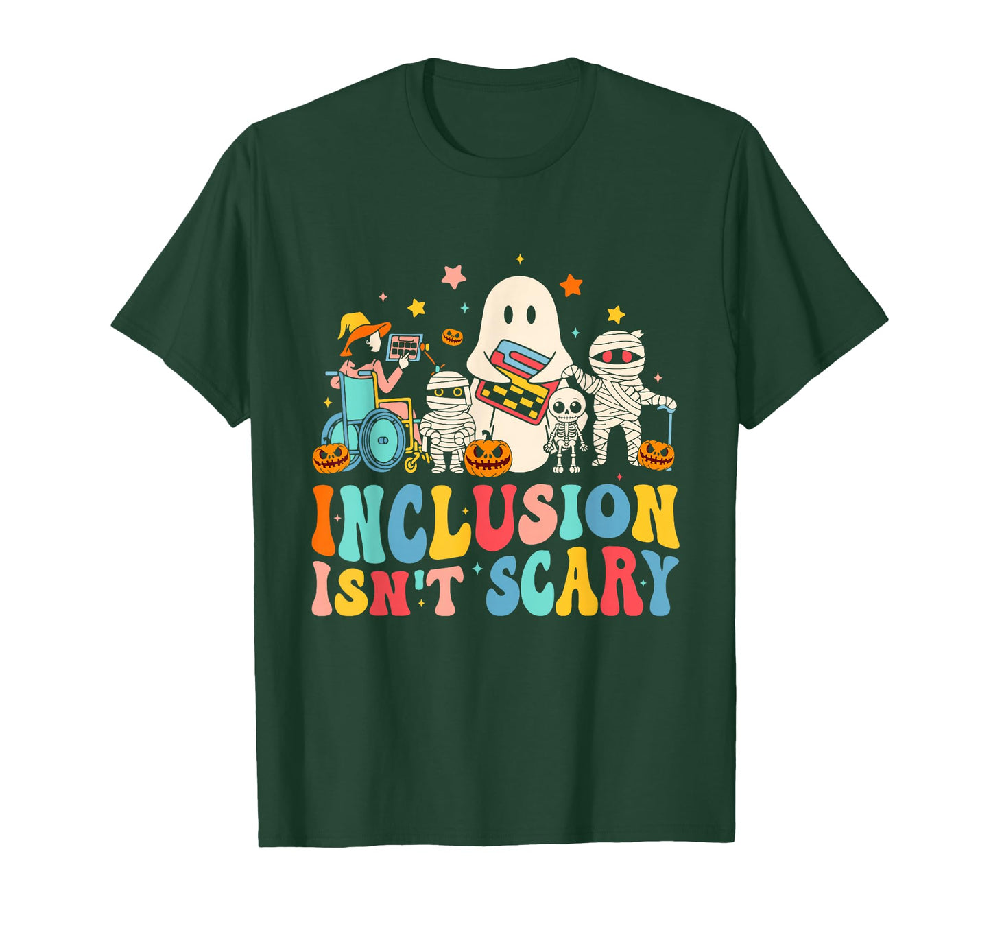 Inclusion Isn’t Scary Halloween Ghost Disability Awareness T-Shirt