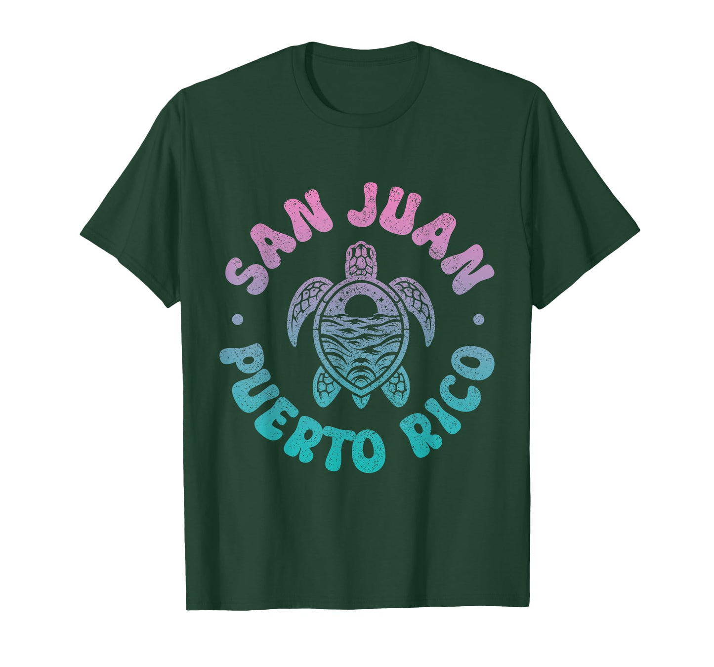 San Juan Puerto Rico Sea Turtle Boricua Souvenir Retro T-Shirt