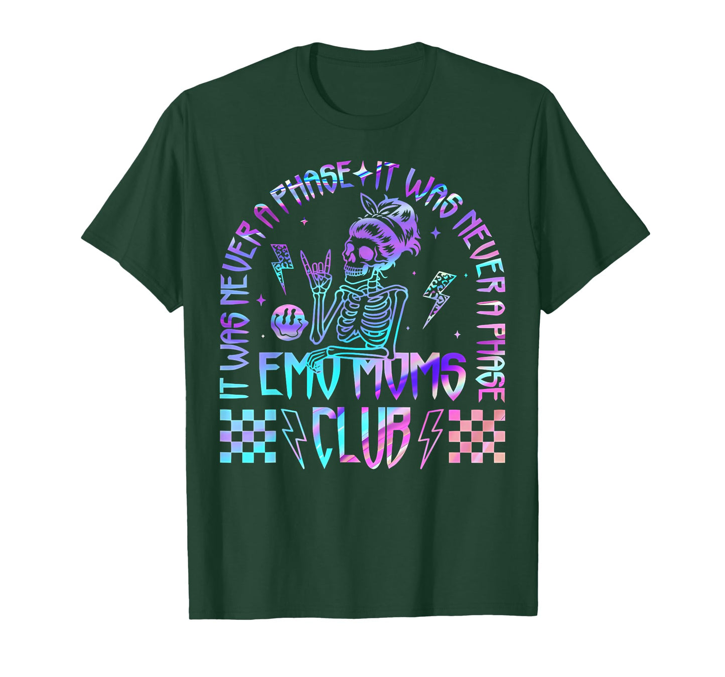 It was Never A Phase Emo Moms Club Mother's Day Skeleton T-Shirt