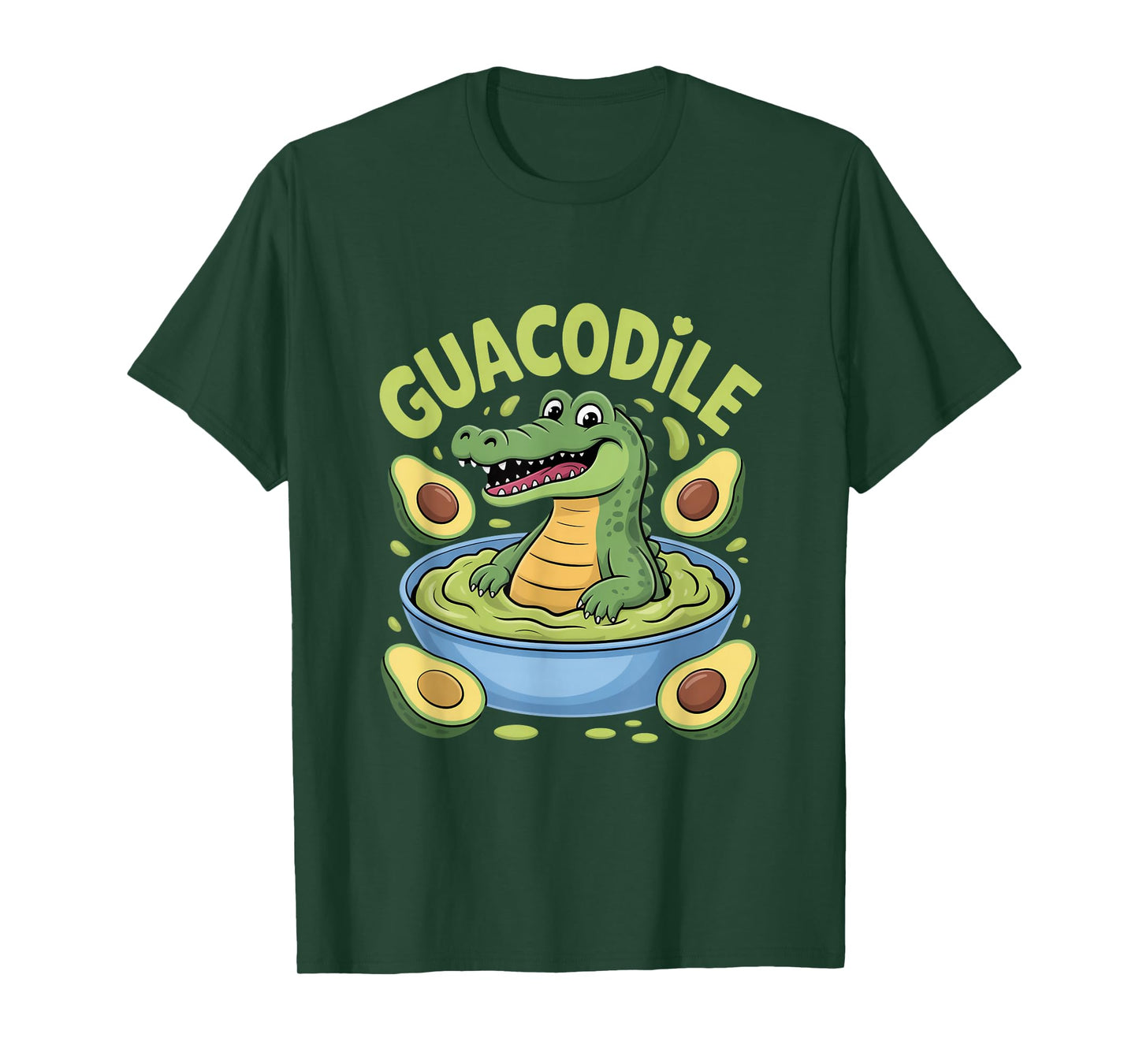 Guacodile Avocado Guacamole Crocodile Pun Humor T-Shirt