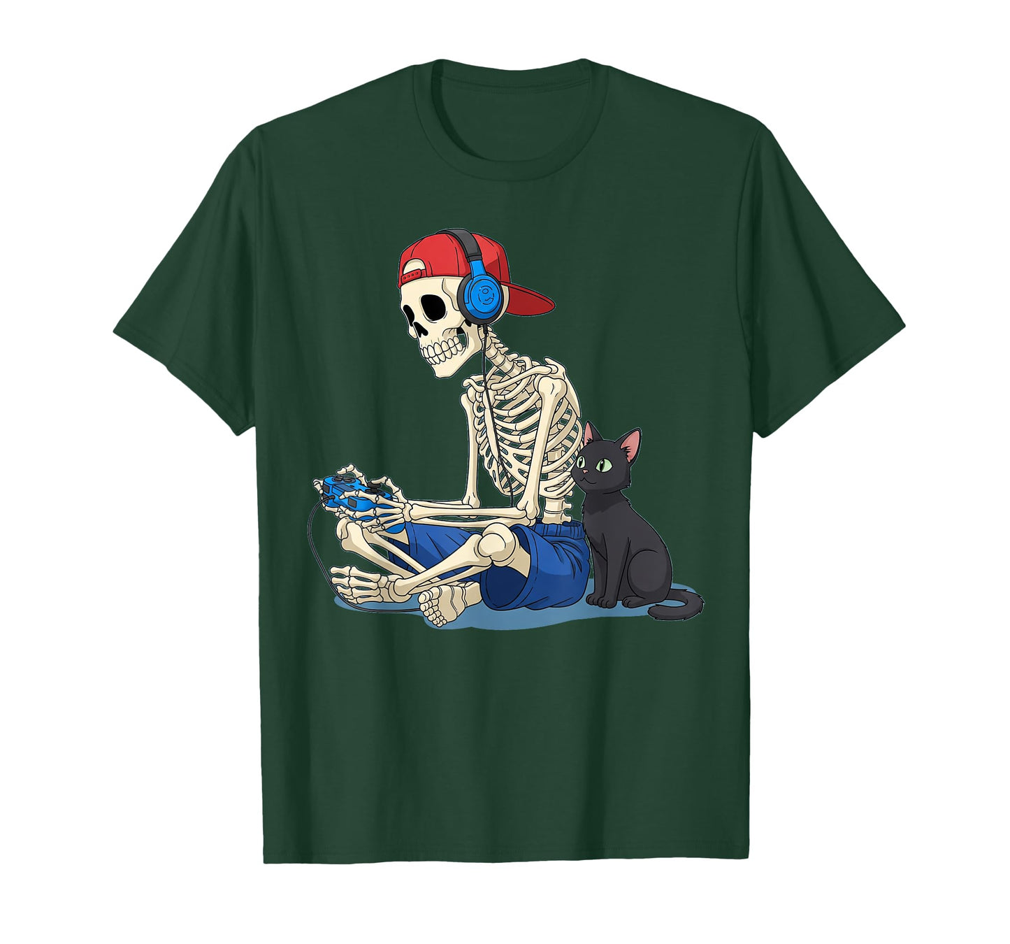 Graphic Skeleton T Boys Gamer Skeleton Halloween Costume T-Shirt