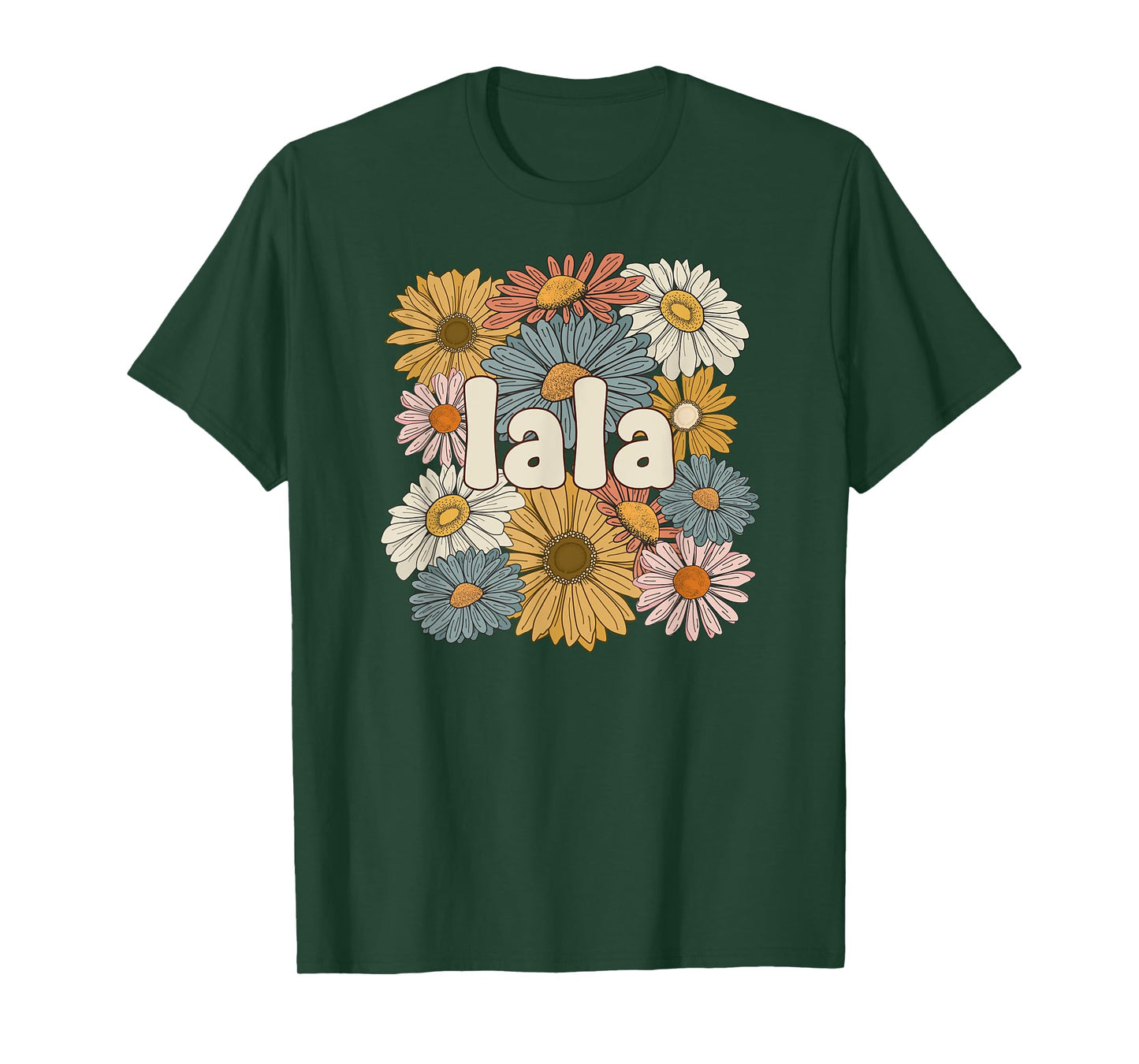 Groovy Lala Grandmother Flowers Lala Grandma T-Shirt