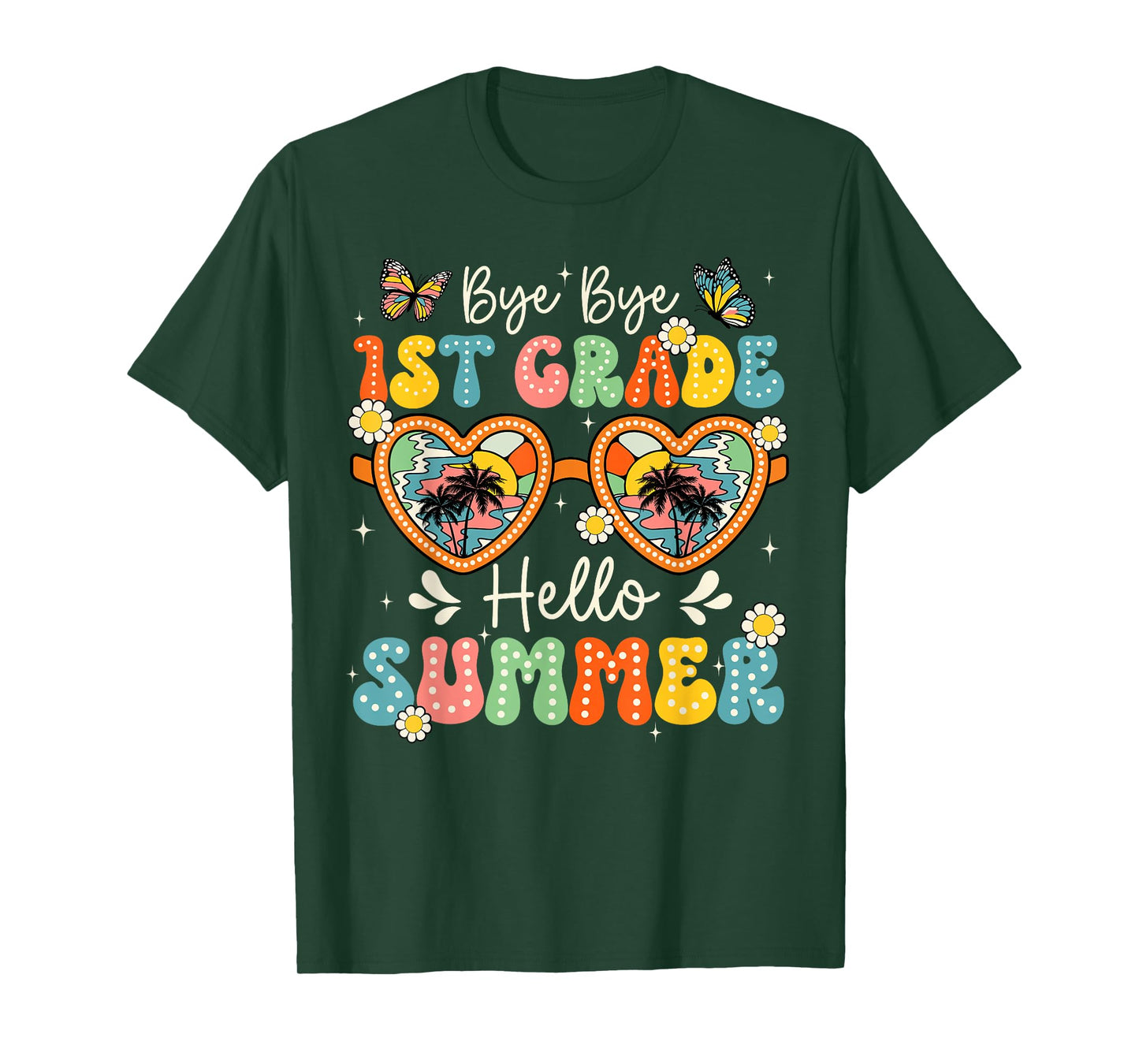 Goodbye 1st Grade Hello Summer Last Day Of School Boys Kids T-Shirt
