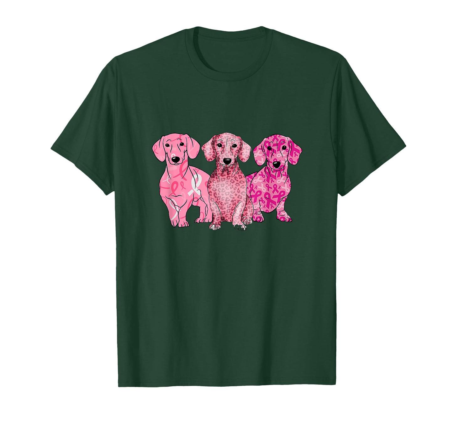 Breast Cancer Dachshunds Pink Dachshunds Ribbon Doxie's T-Shirt