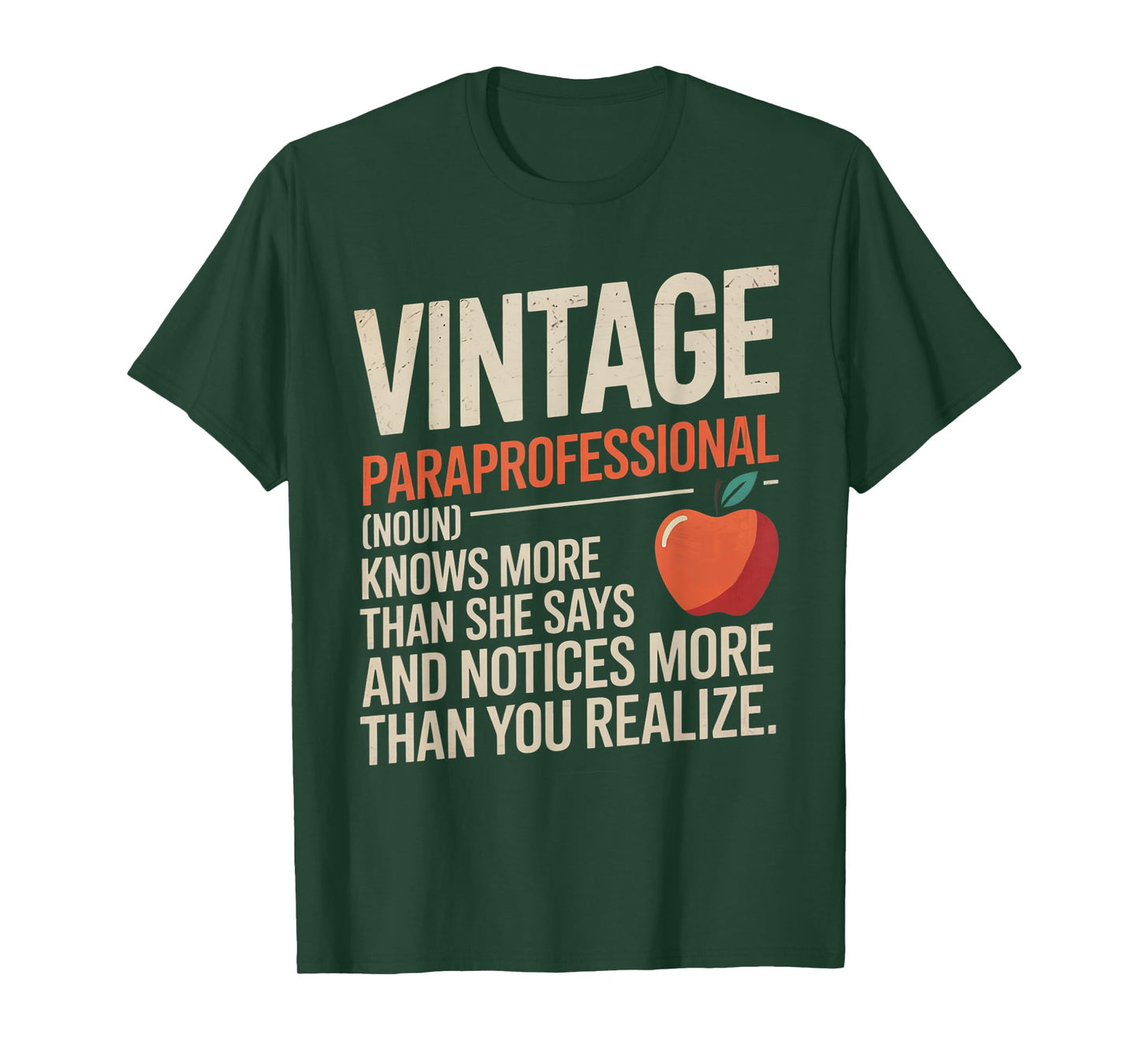 Vintage Paraprofessional Definition Tee Retro Appreciation T-Shirt