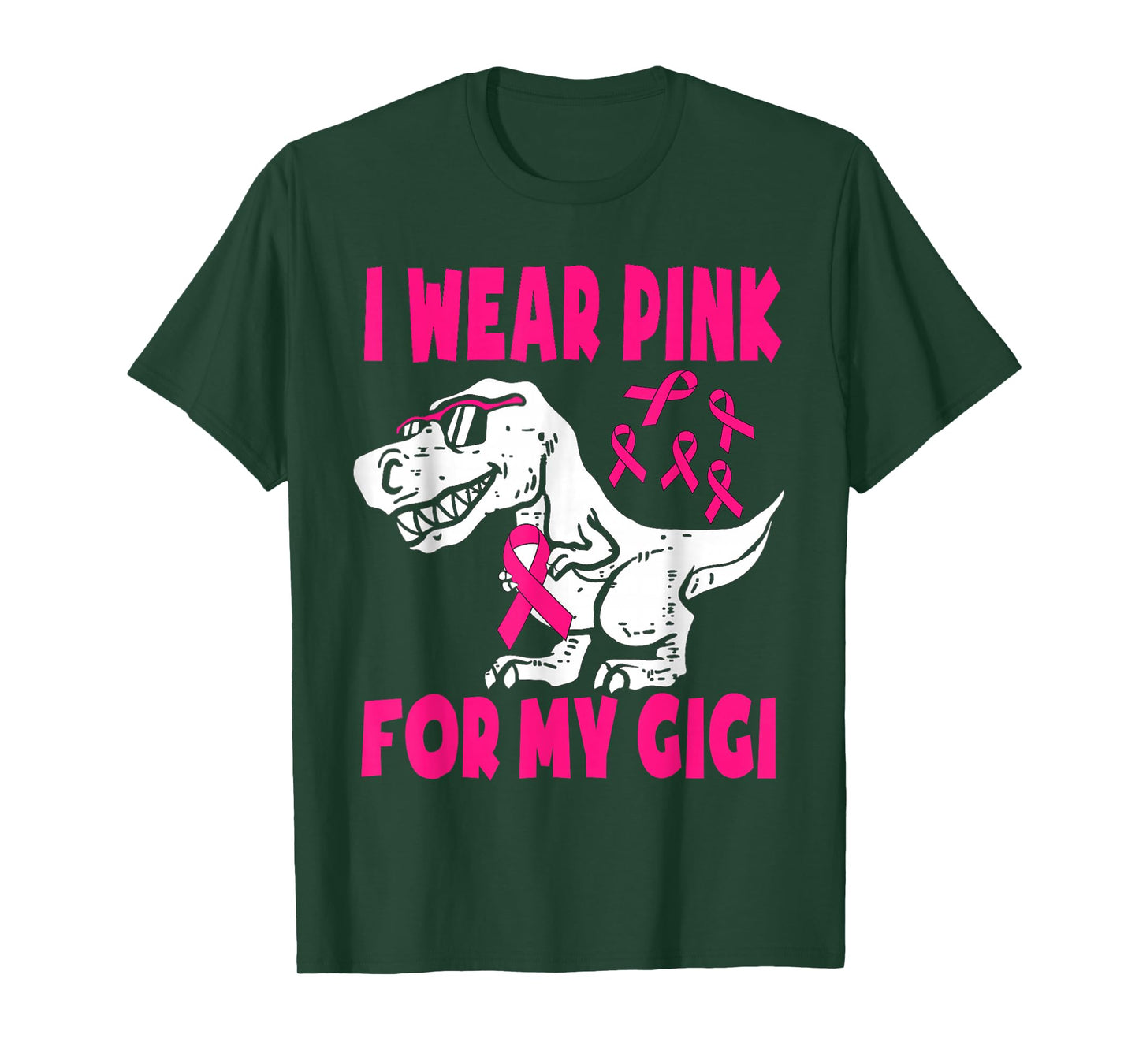 Wear Pink For My, Gigi, Breast Cancer Awareness Grandma T-Shirt