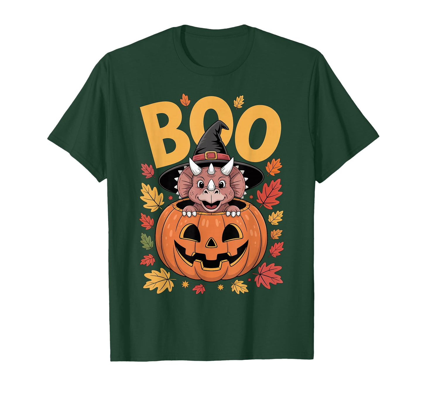 Triceratops Costume on Pumpkin Halloween Triceratops T-Shirt