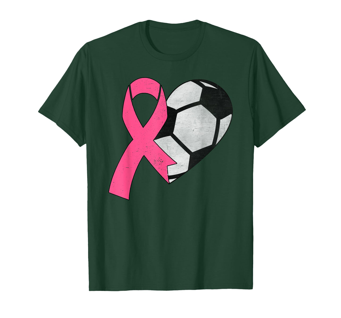 Pink Ribbon Soccer Ball Breast Cancer Awareness Month Women T-Shirt