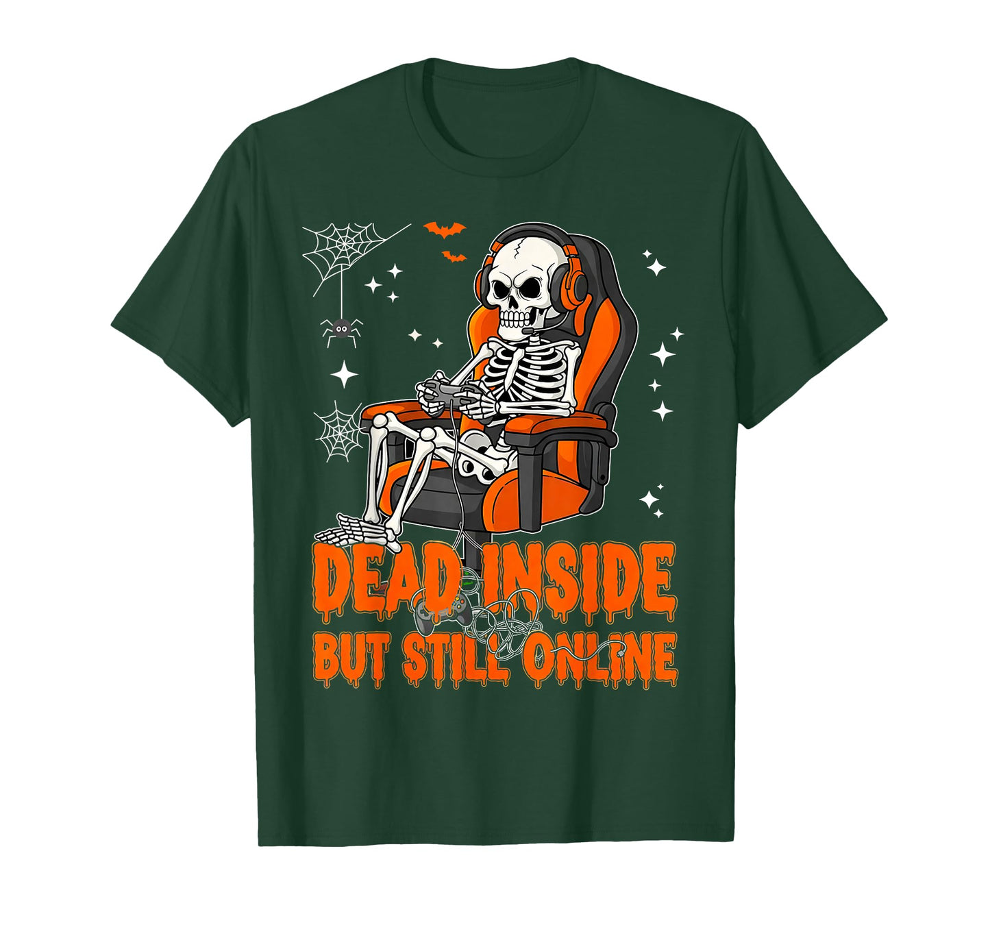 Skeleton Gamer Halloween Costume Video Gaming Funny Boys T-Shirt