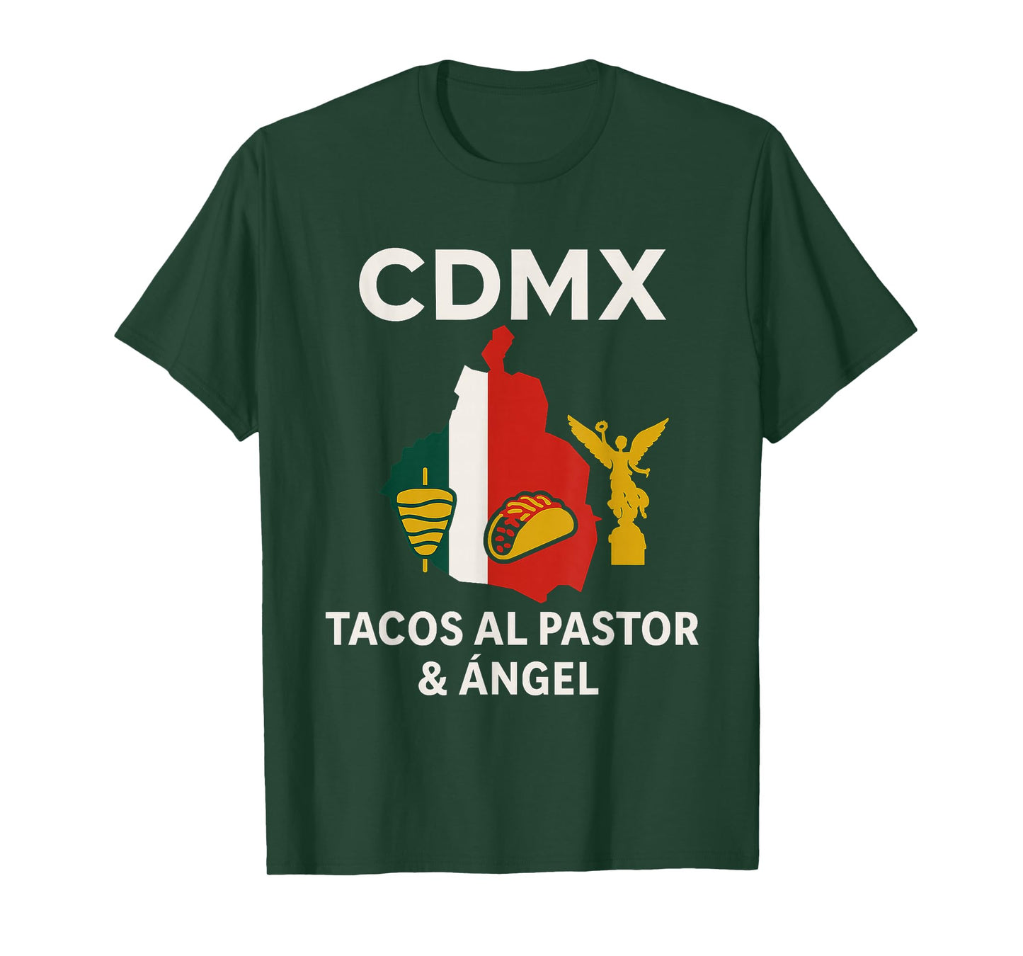 CDMX Tacos Al Pastor and Angel Mexico City Pride T-Shirt