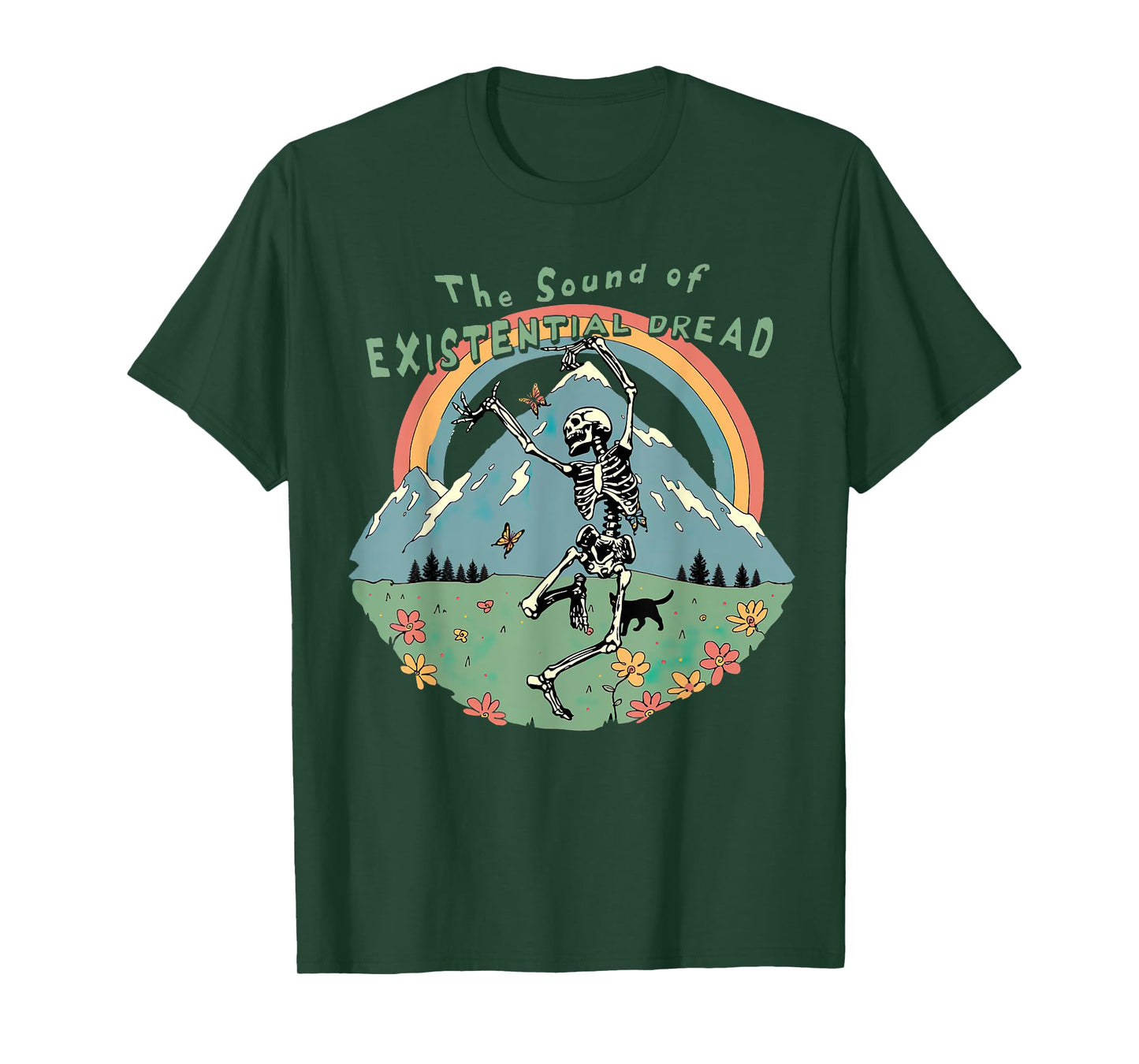 The Sound Of Existential Dread, Skeleton Dancing On Grass T-Shirt