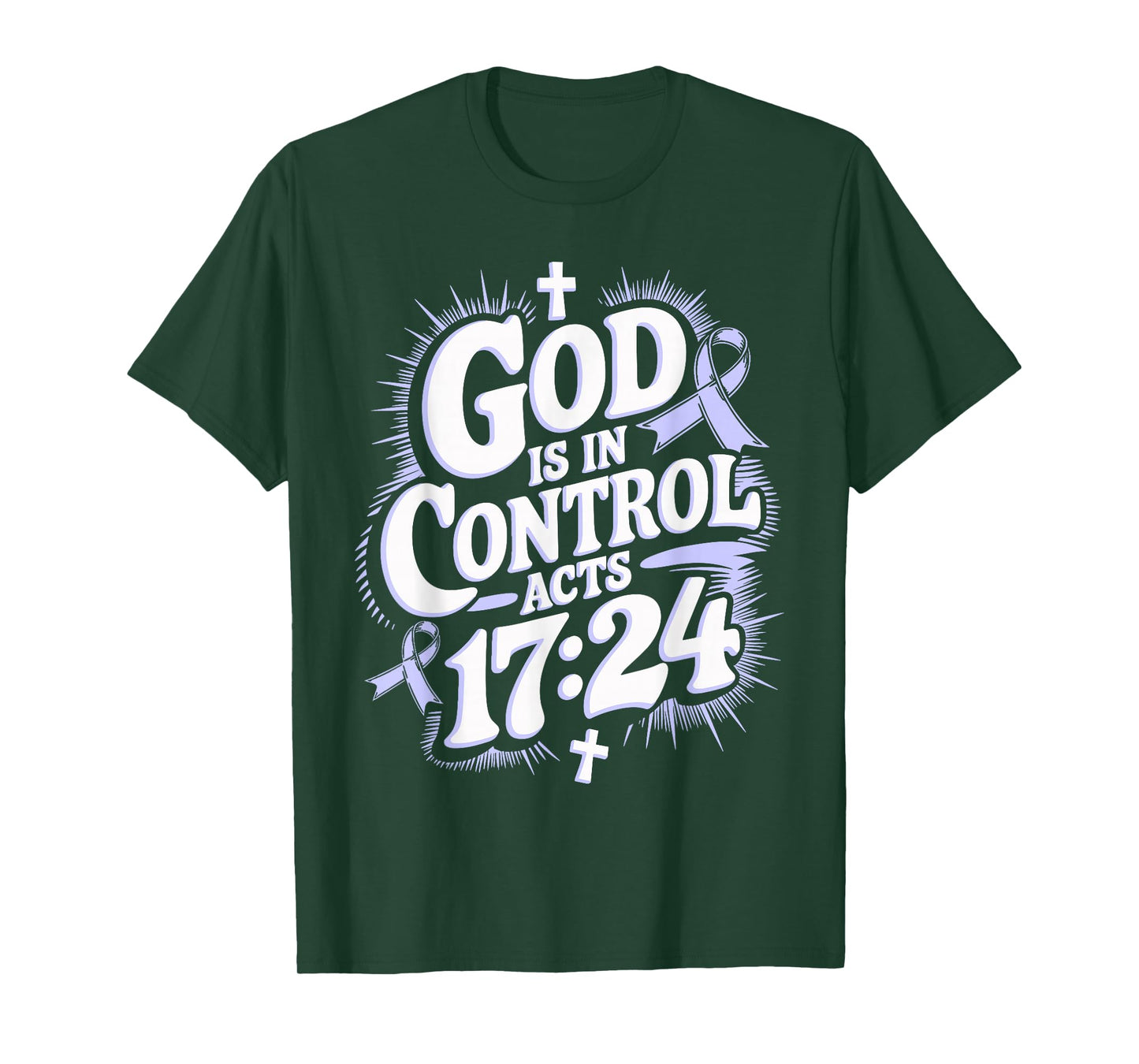 God Is In Control Survivor Esophageal Cancer Awareness T-Shirt