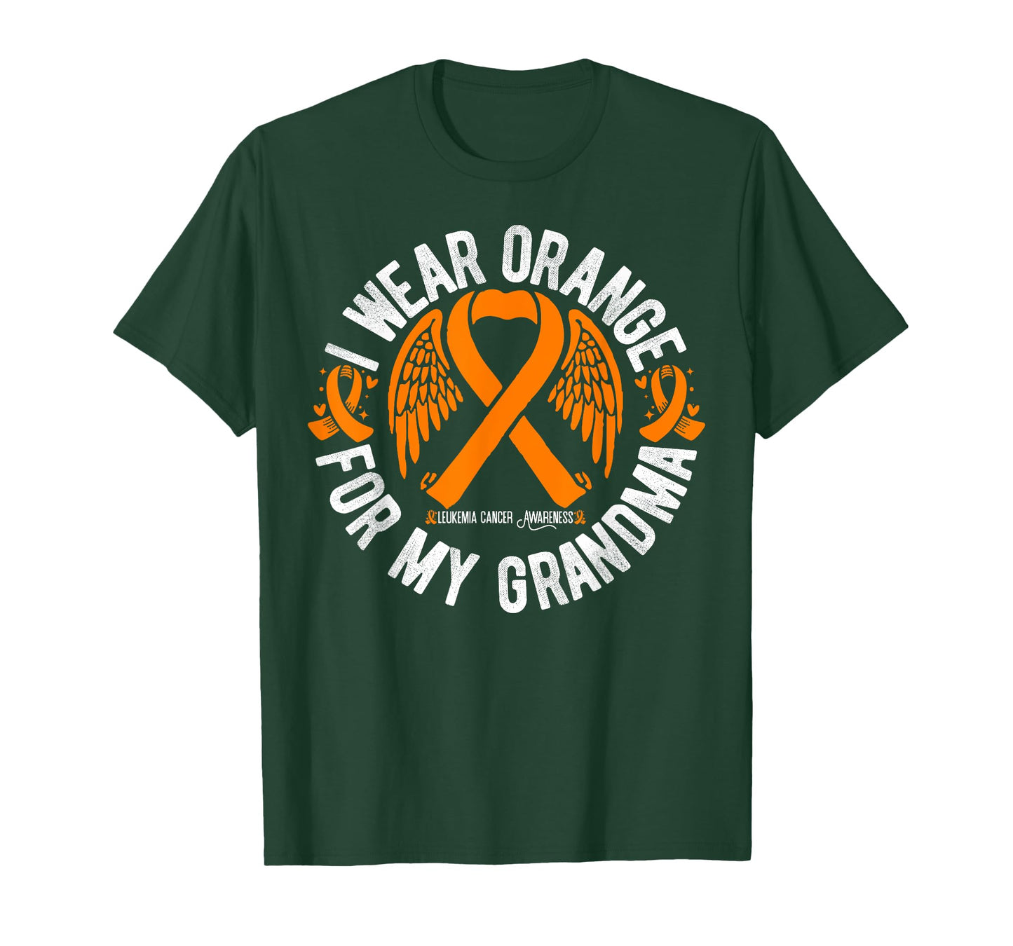 I Wear Orange For My Grandma Leukemia Cancer Awareness T-Shirt