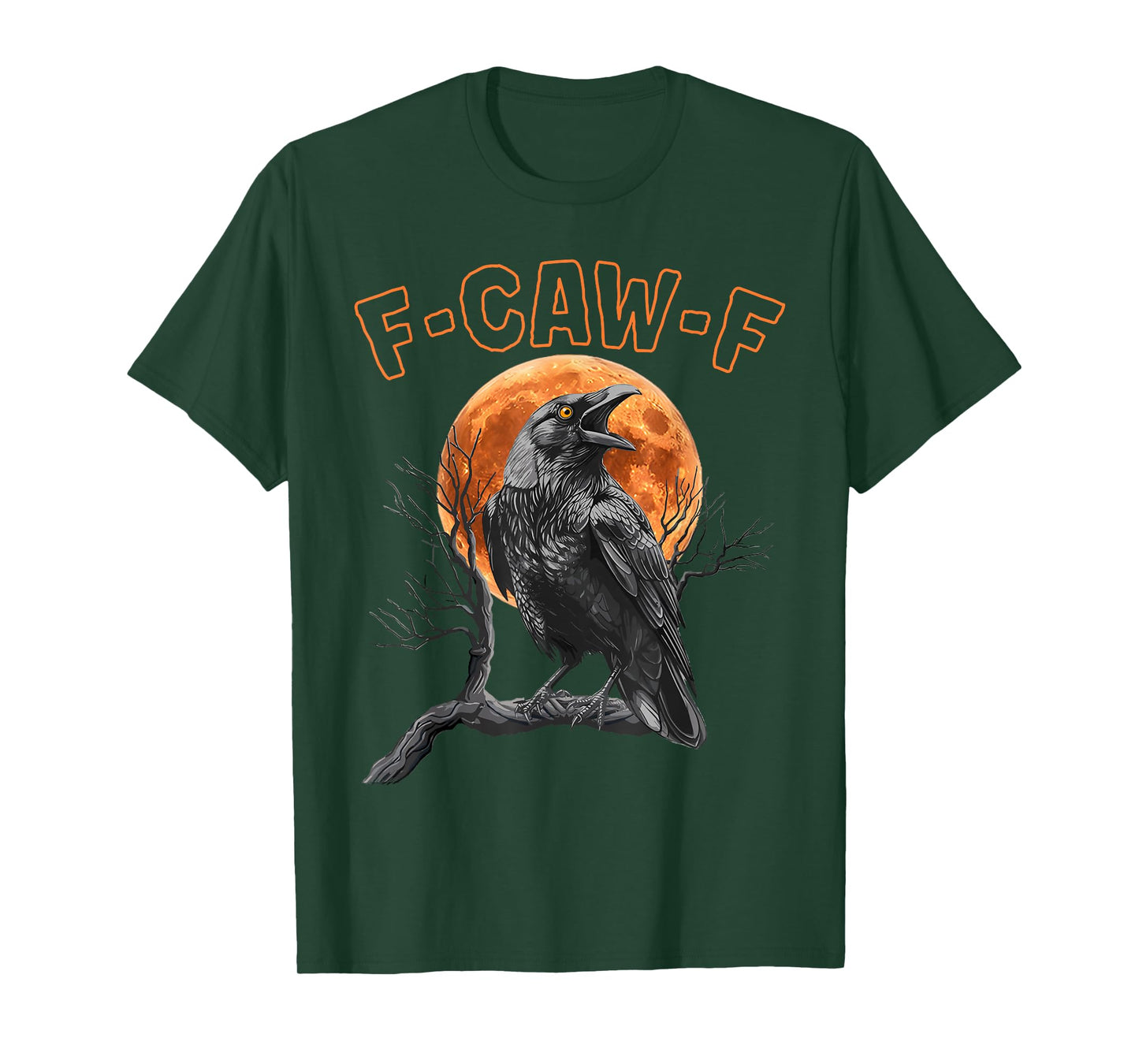 Black Crow, F-Caw-F Funny Black Bird Moon Gothic T-Shirt