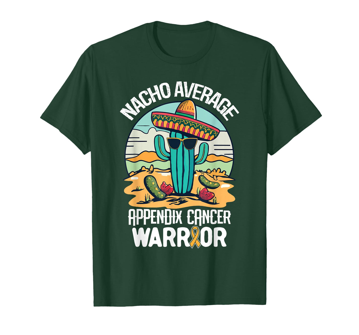 Nacho- Appendix Cancer Awareness Supporter Ribbon T-Shirt