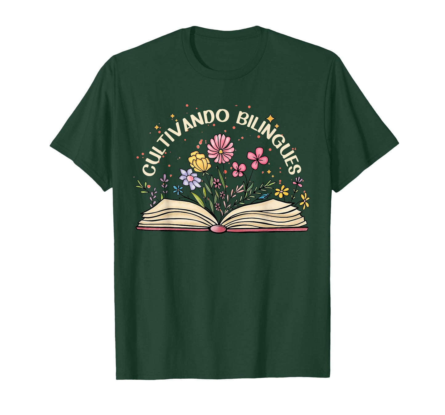 Bilingual Teacher Cultivando Bilingues Maestra Men Women Girls Kids T-Shirt