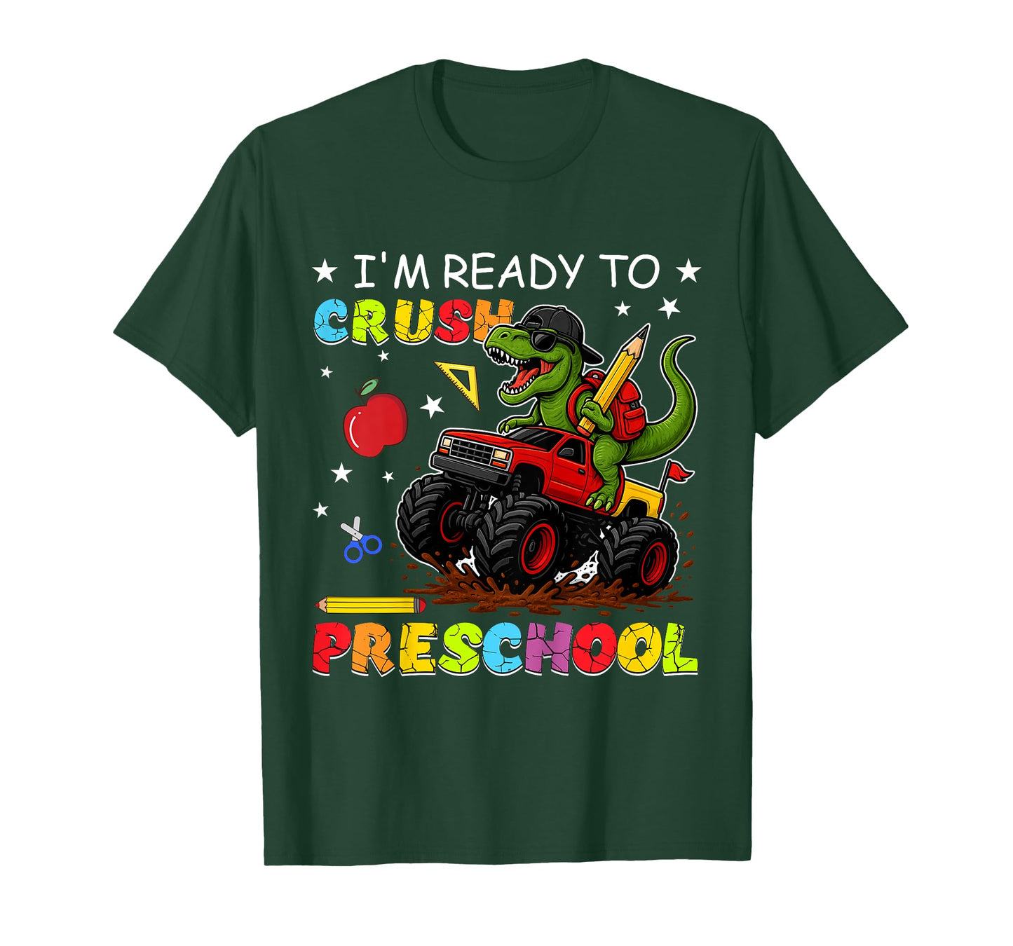 Kids Ready To Crush Preschool Dinosaur First Day Of School Boy T-Shirt