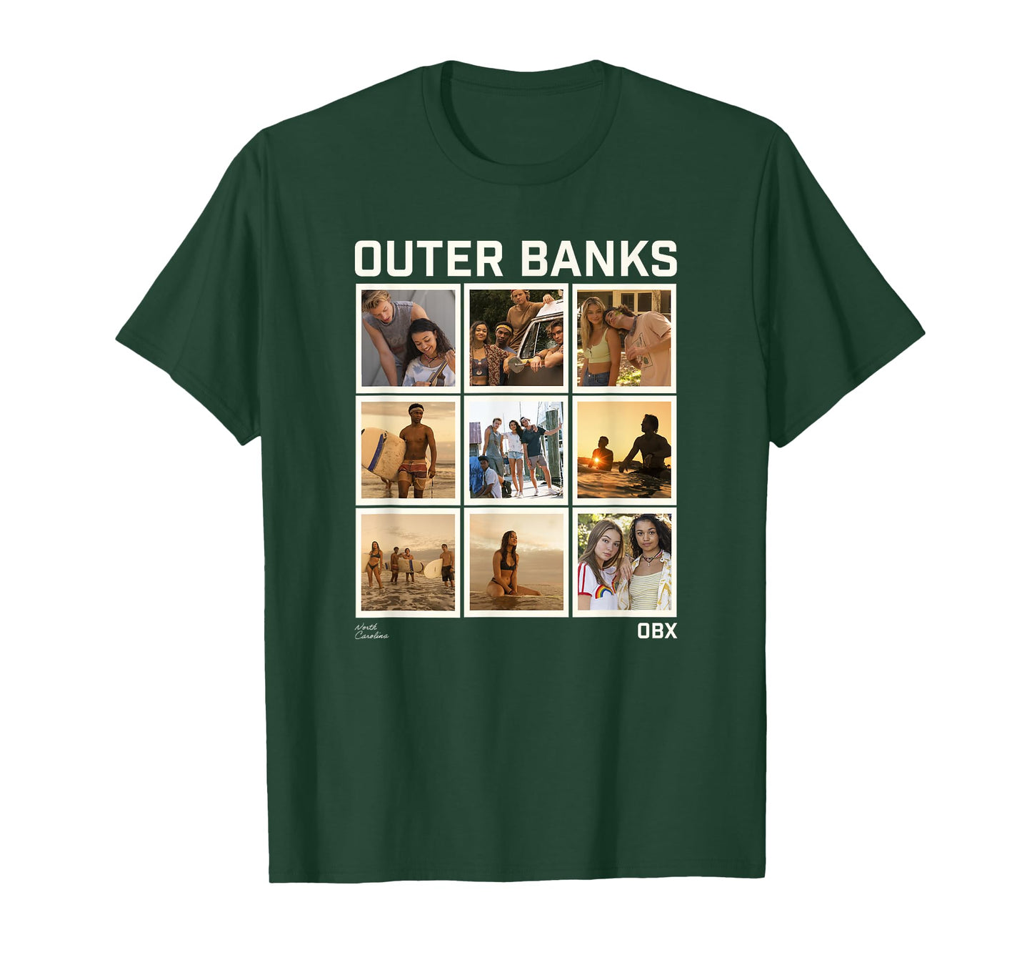Outer Banks Group Shot Photo Panel Collage T-Shirt