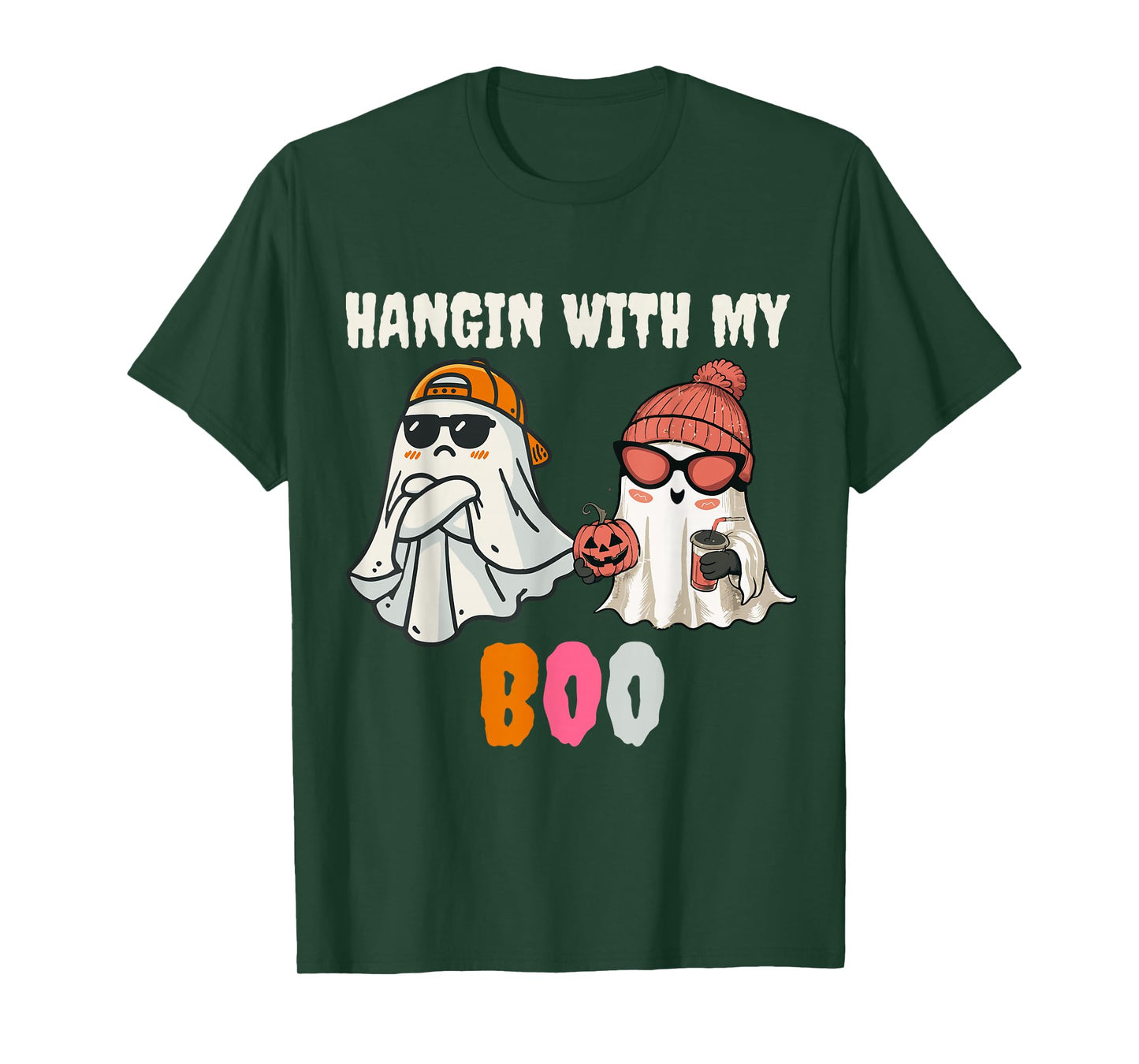 Hangin' with My Boo Couples Halloween Adult Costume His her T-Shirt