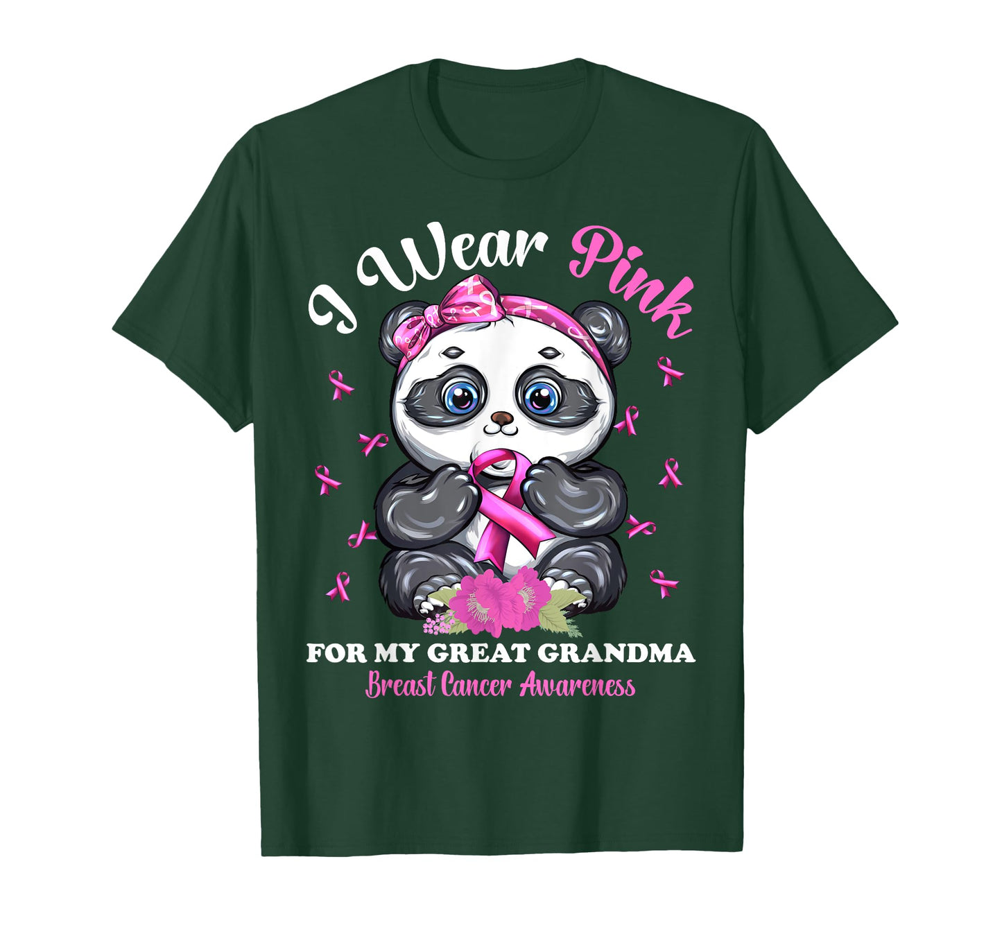 I Wear Pink For My Great Grandma Breast Cancer Awareness T-Shirt