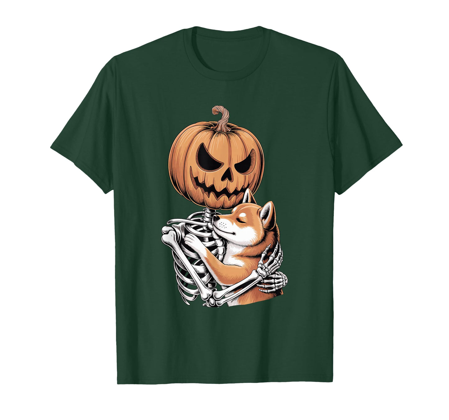 Halloween Skeleton Japanese Shiba Inu T-Shirt