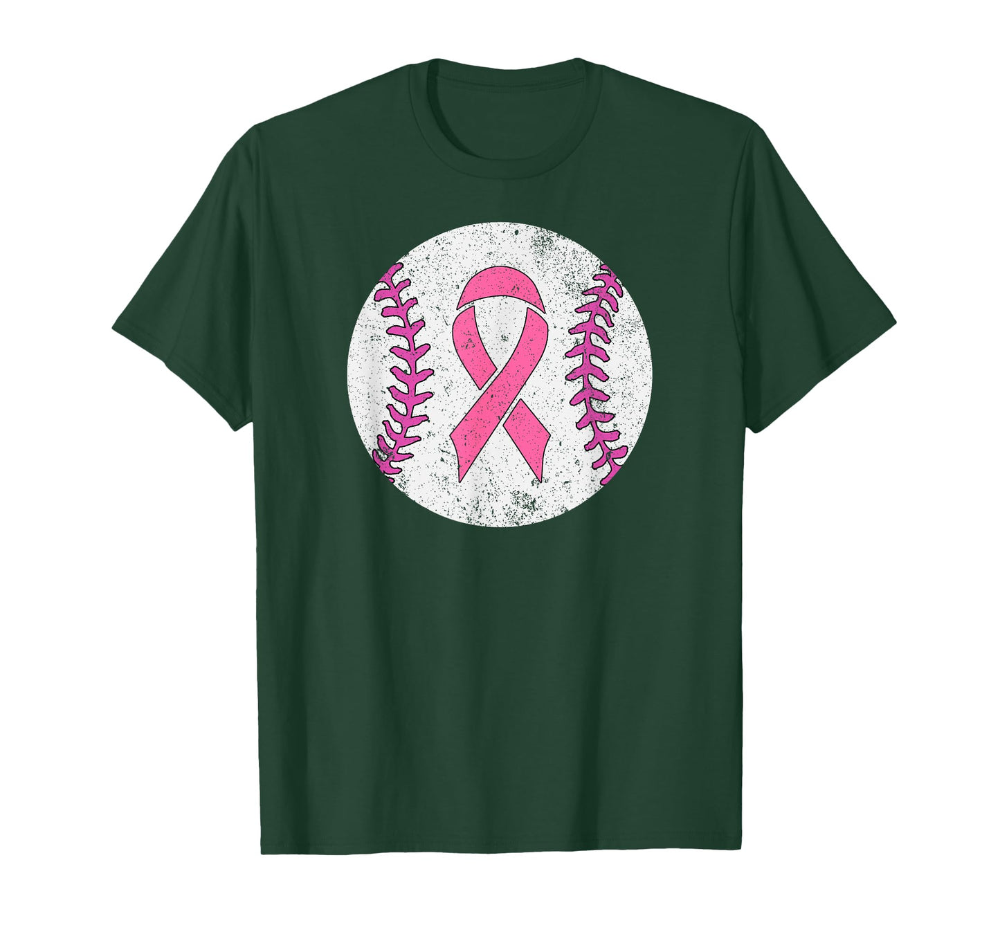 Baseball Player Pink Ribbon Breast Cancer Awareness Costume T-Shirt