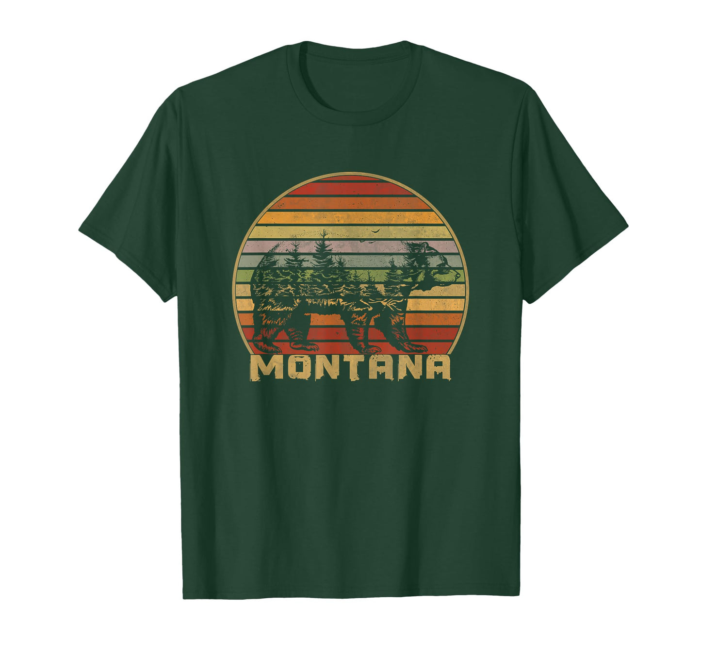 Montana Vintage Grizzly Bear Natural Retro T-Shirt