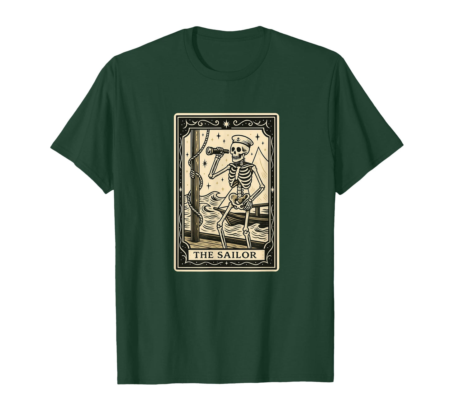 The Sailor Tarot Card Halloween Spooky Sailing Captain Boat T-Shirt