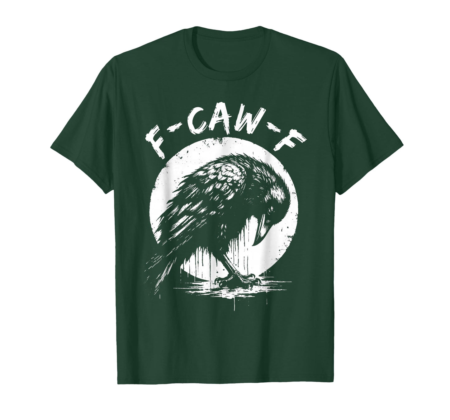 F-CAW-F Funny Emo Crow Sad Introvert Raven Grunge Aesthetic T-Shirt