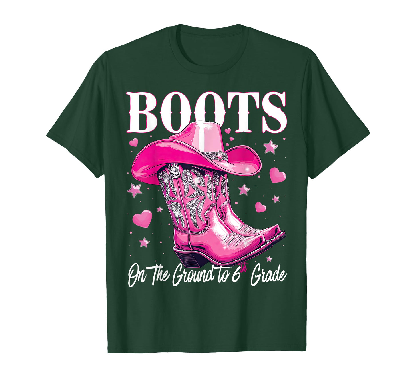 Boots On The Ground To 6th Grade 1st Day of School T-Shirt