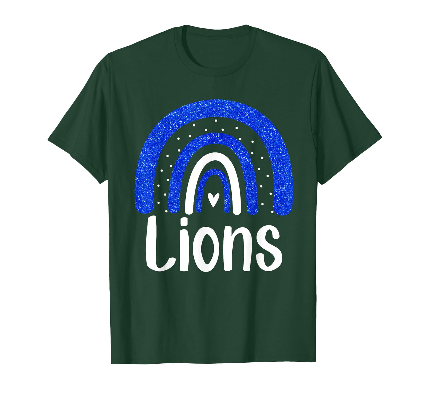 Lions Team Pride School Spirit Heart T-Shirt