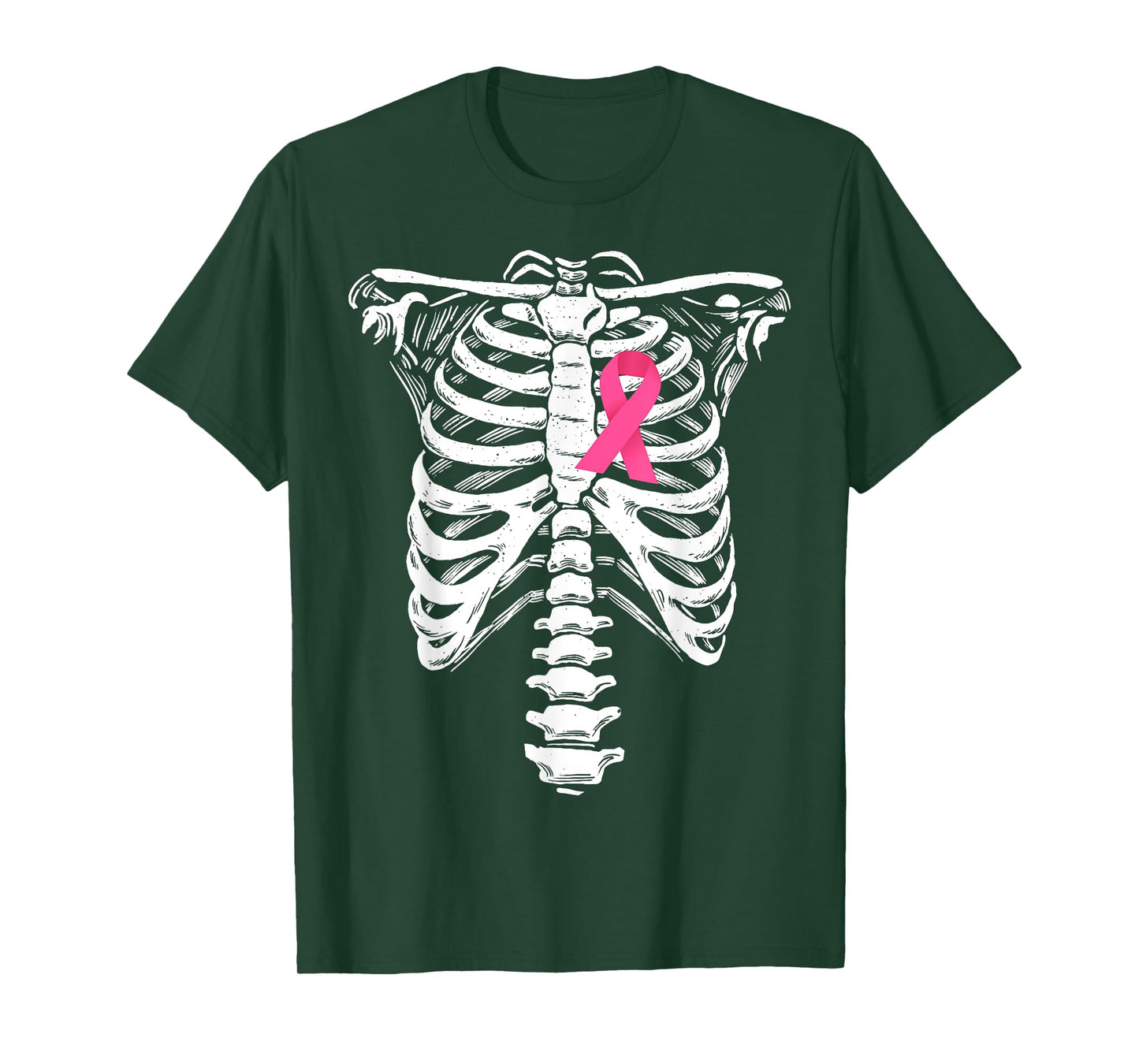 Breast Cancer Awareness Skeleton Wear Pink Ribbon Skeleton T-Shirt