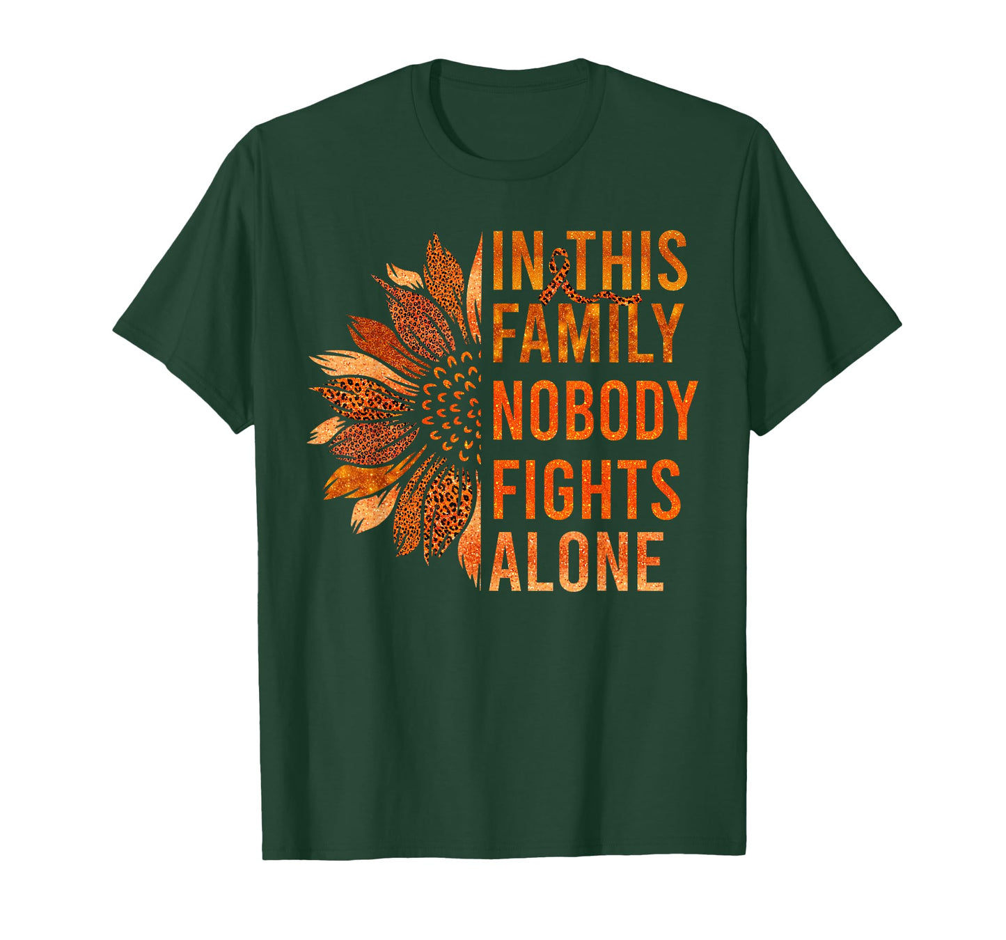 sunflower leukemia awareness leopard sunflower leukemia T-Shirt