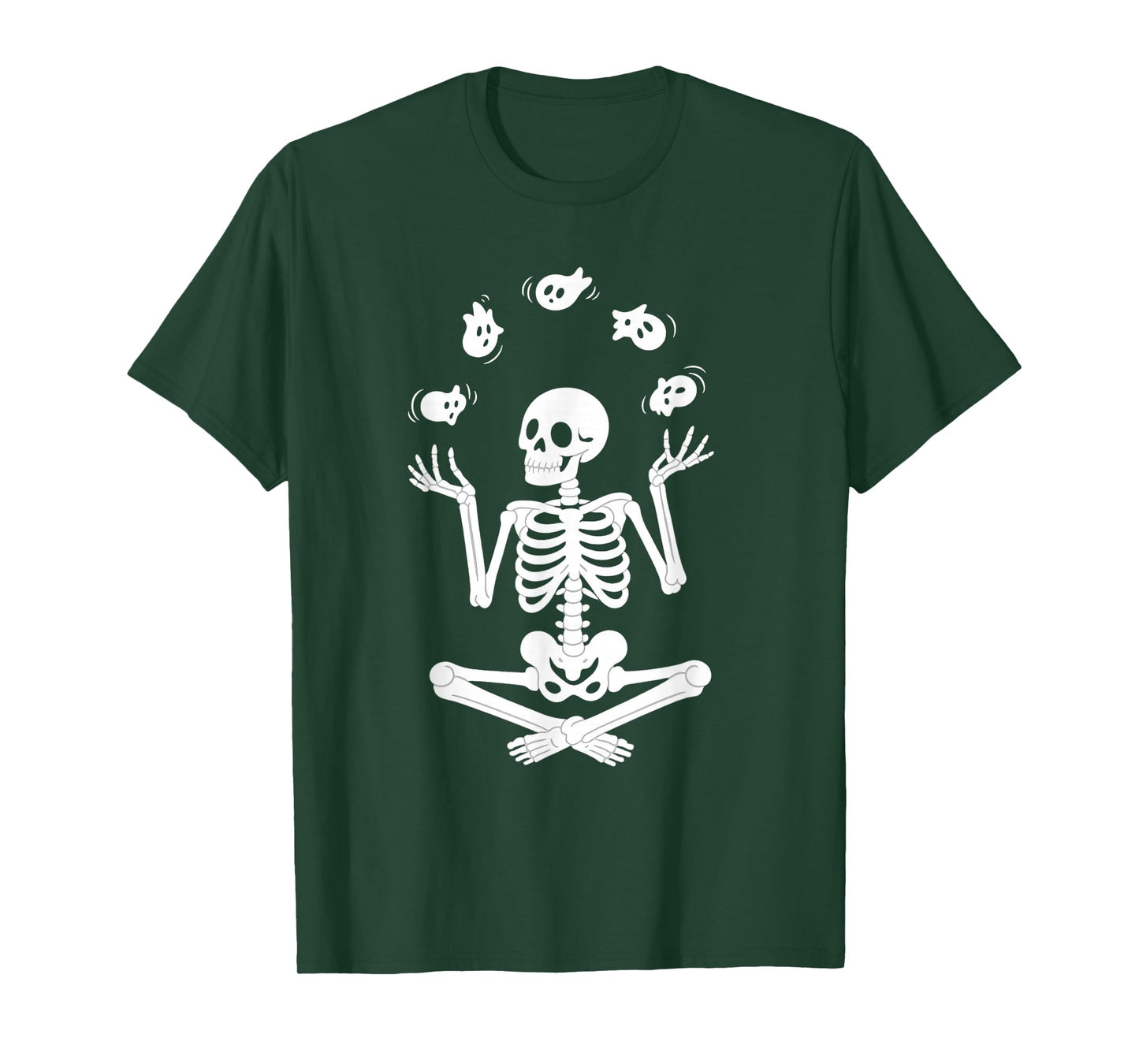Skeleton Juggling Ghosts Funny Halloween Costume T-Shirt