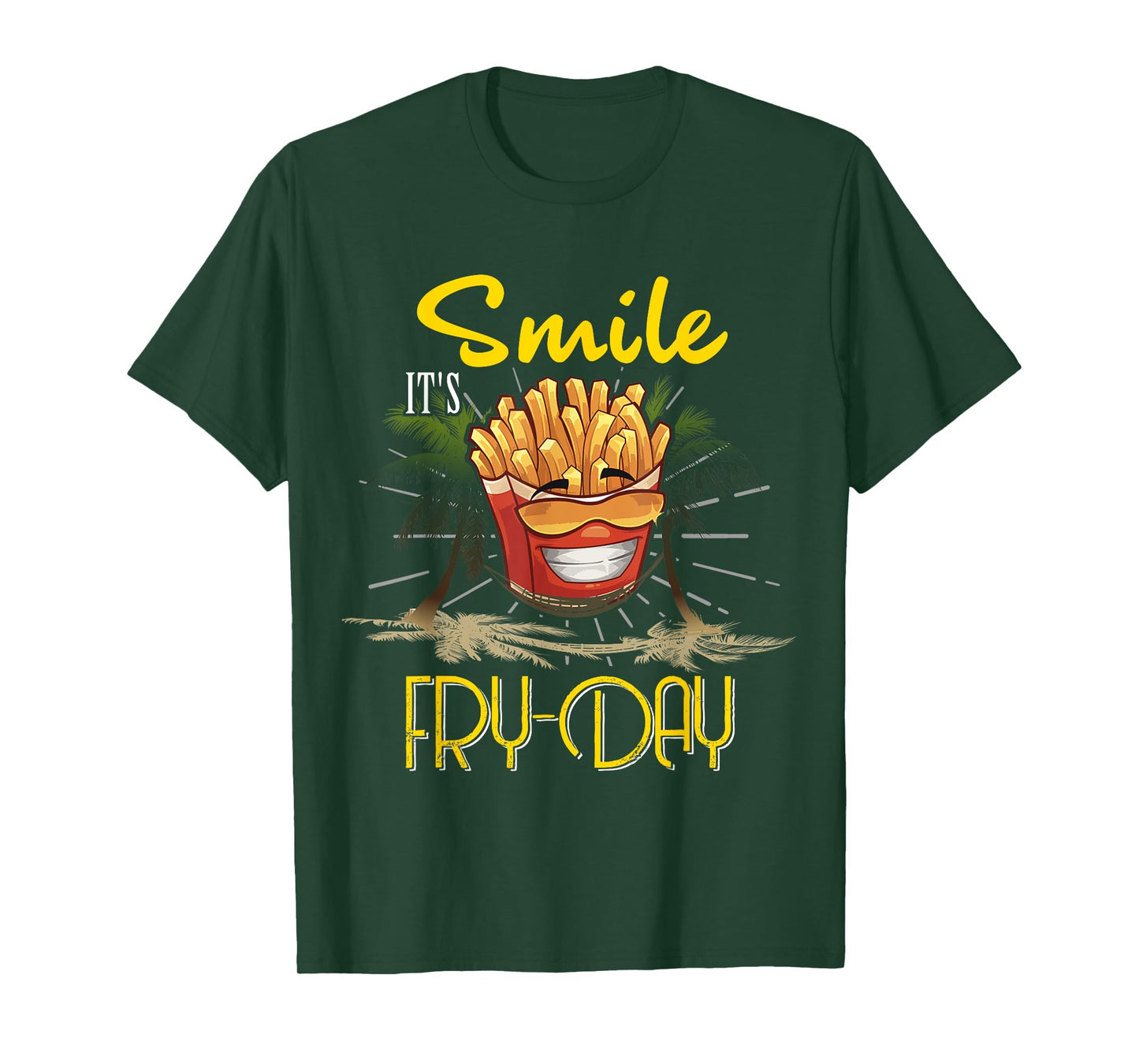 Funny Smile It's Fry-Day Kids Men Women Friday Fun Humor T-Shirt