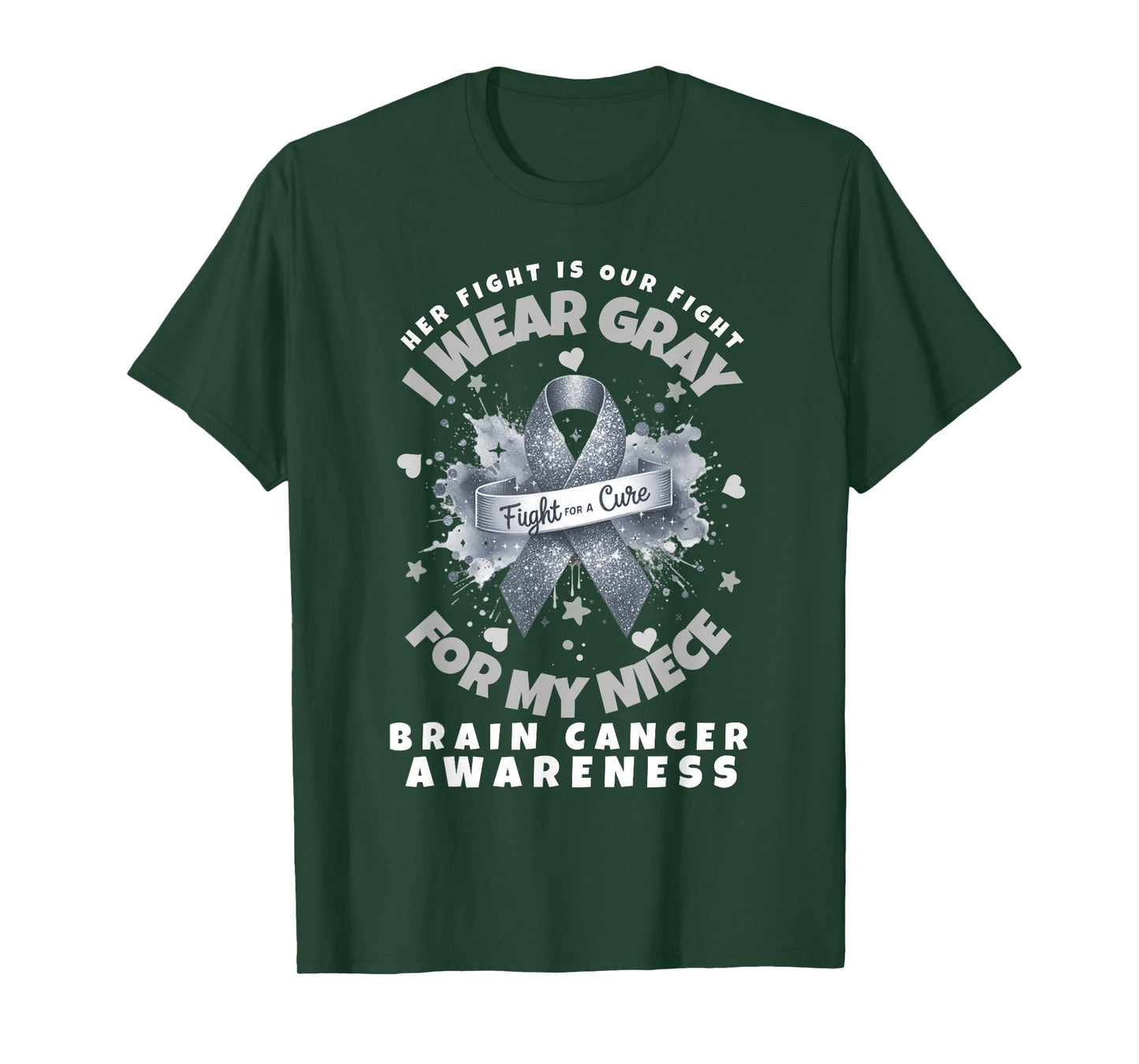 Brain Cancer Wear Gray In May For My Niece Glioblastoma T-Shirt