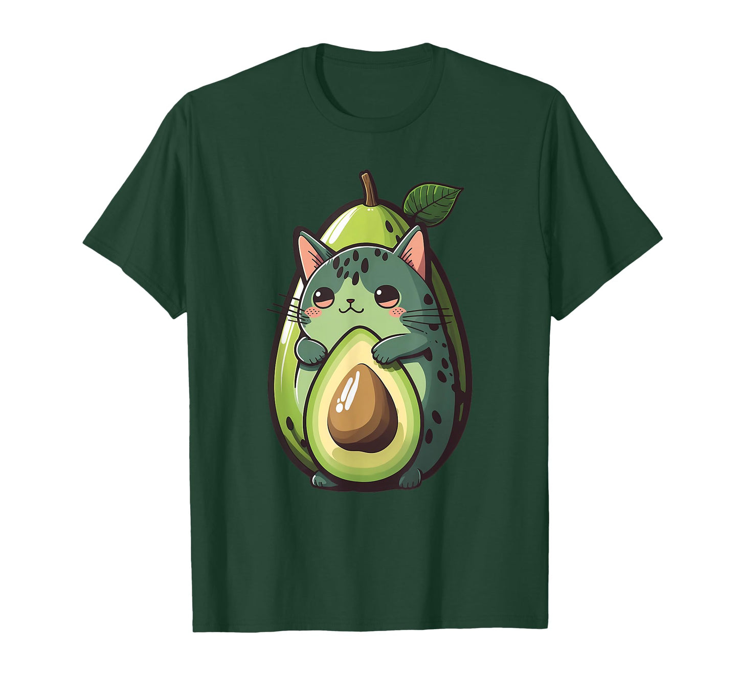 Anime Avocato Funny Cat Avocado Lover Avogato Vegans Kawaii T-Shirt
