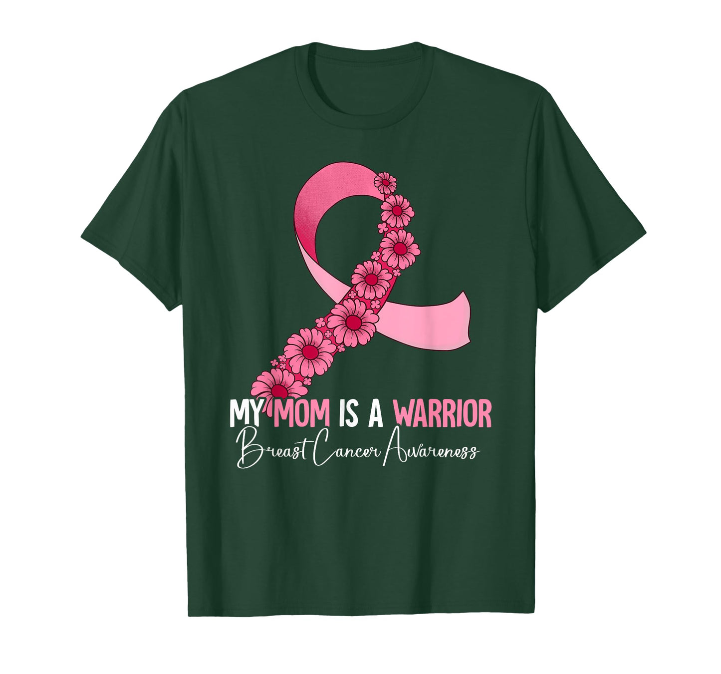 My Mom Is A Warrior Breast Cancer Awareness T-Shirt
