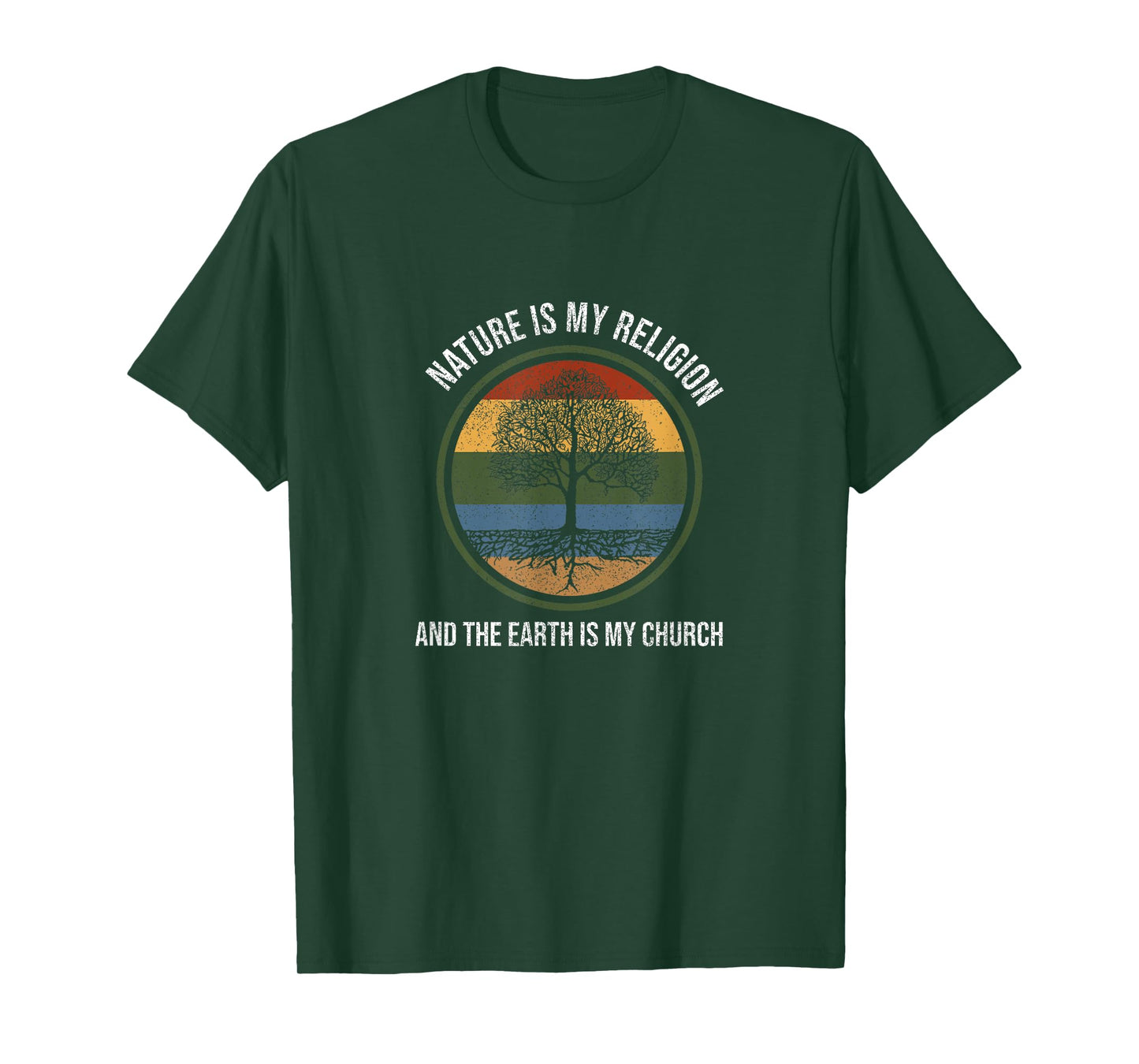 Nature Is My Religion Native American Day Support Graphic T-Shirt
