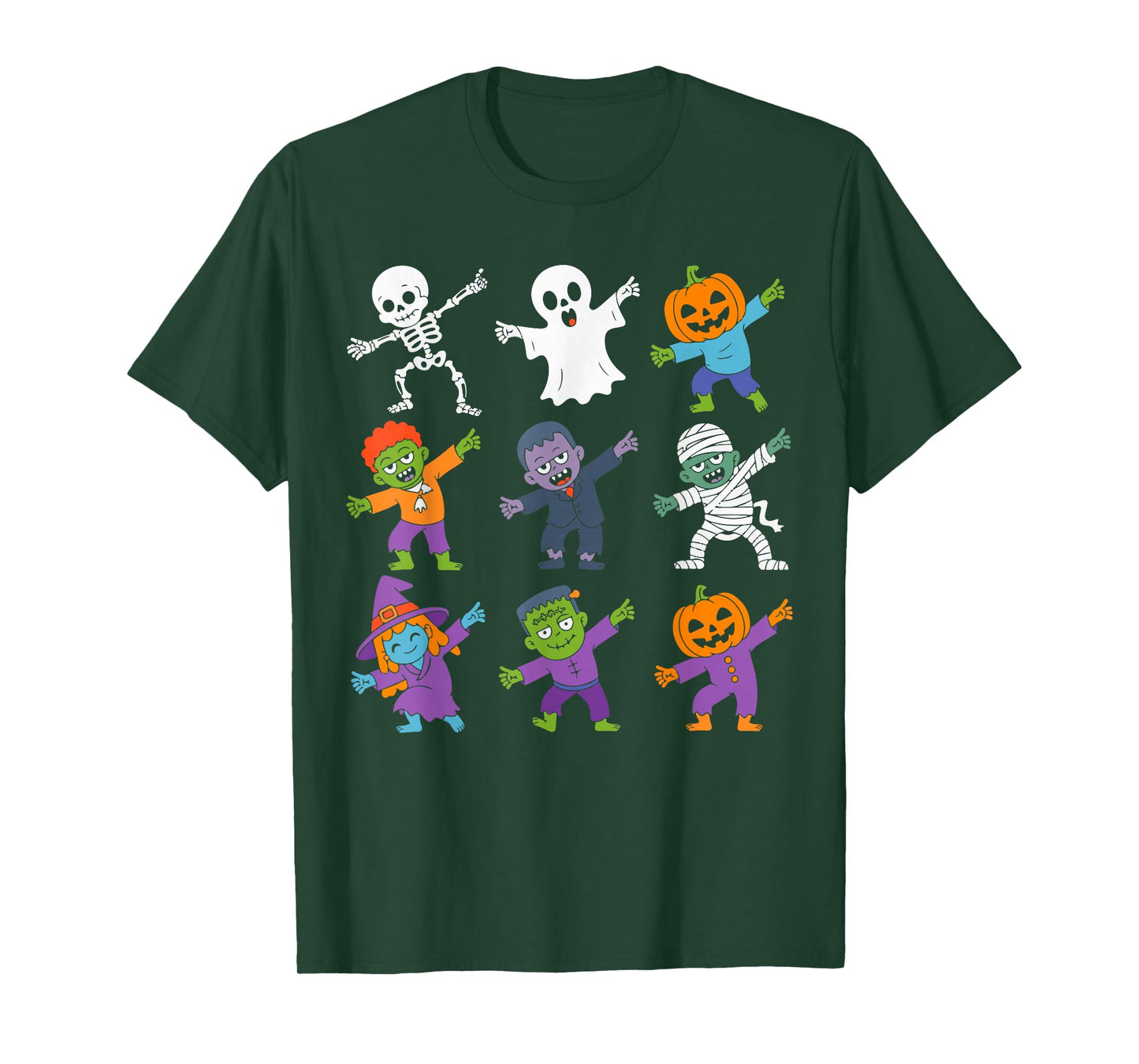 Halloween Dance Skeleton Ghost Pumpkin Costume Boys Girls T-Shirt