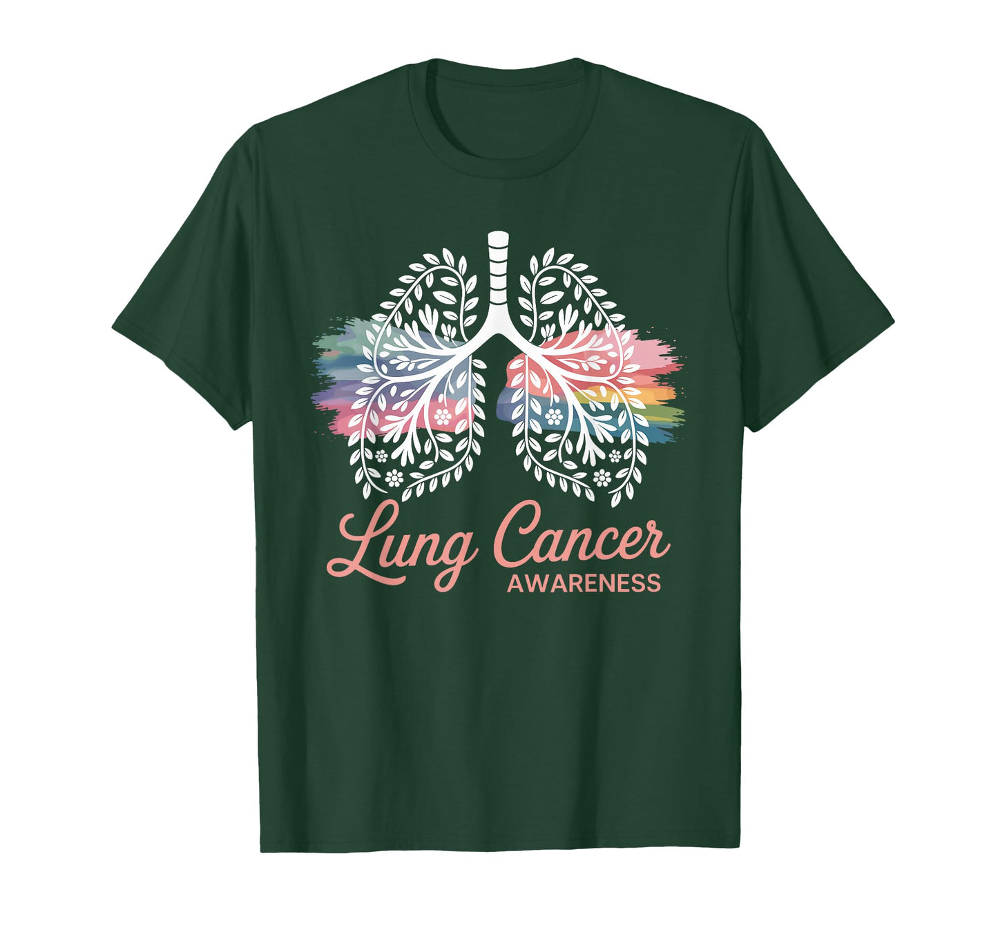 Lung Cancer Awareness Floral T-Shirt