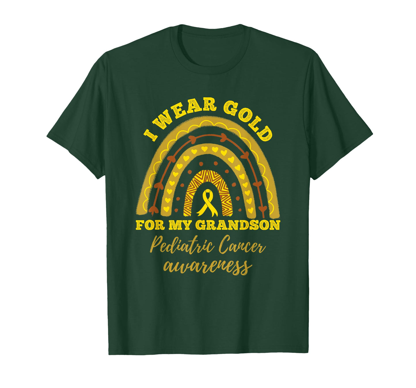 I Wear Gold For My Grandson Pediatric Cancer Awareness T-Shirt