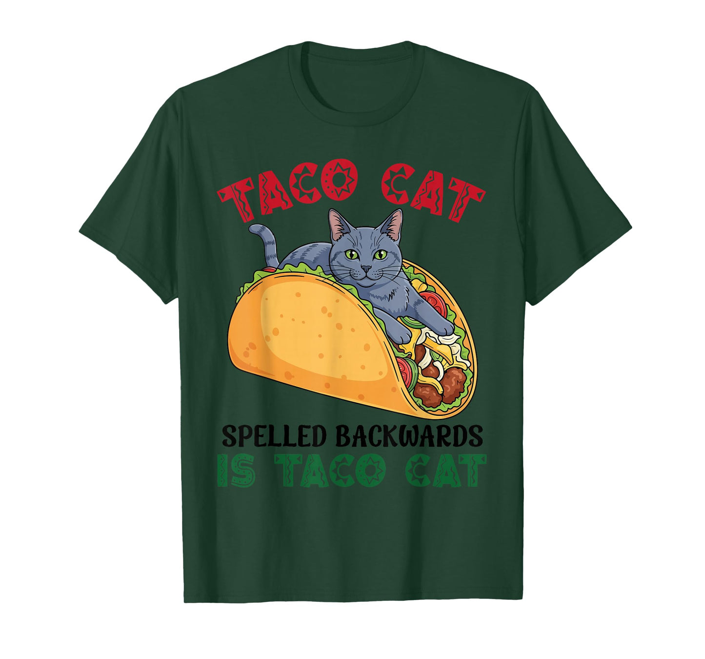Korat Taco Cat Spelled Backwards is Taco Inside A Cat T-Shirt